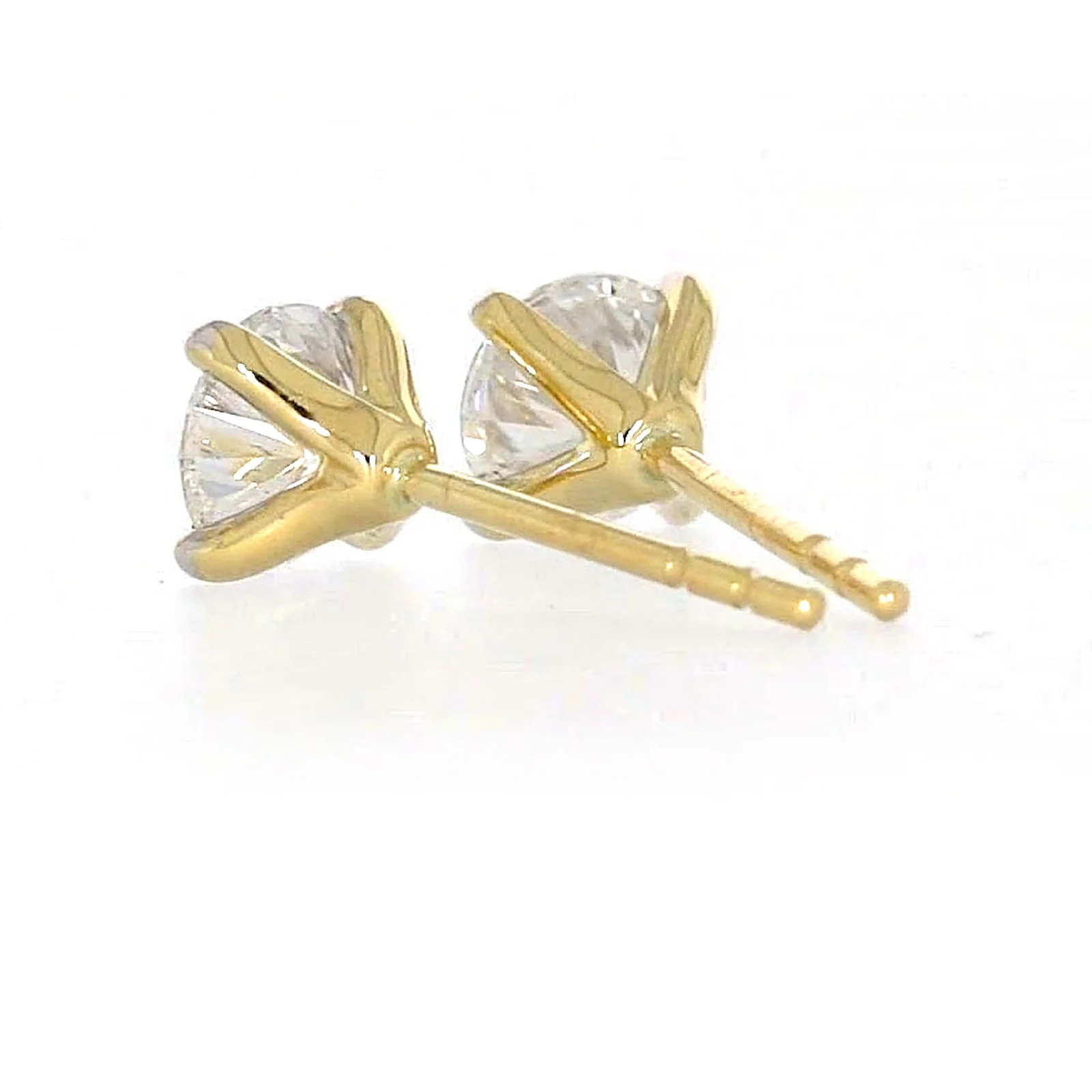 Celebration 9ct Yellow Gold Round Brilliant Cut 1 CARAT tw of Certified Lab Grown Diamonds Stud Earrings - Image 31