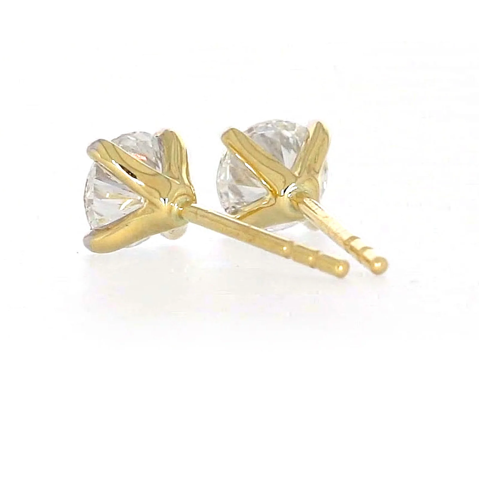 Celebration 9ct Yellow Gold Round Brilliant Cut 1 CARAT tw of Certified Lab Grown Diamonds Stud Earrings - Image 32