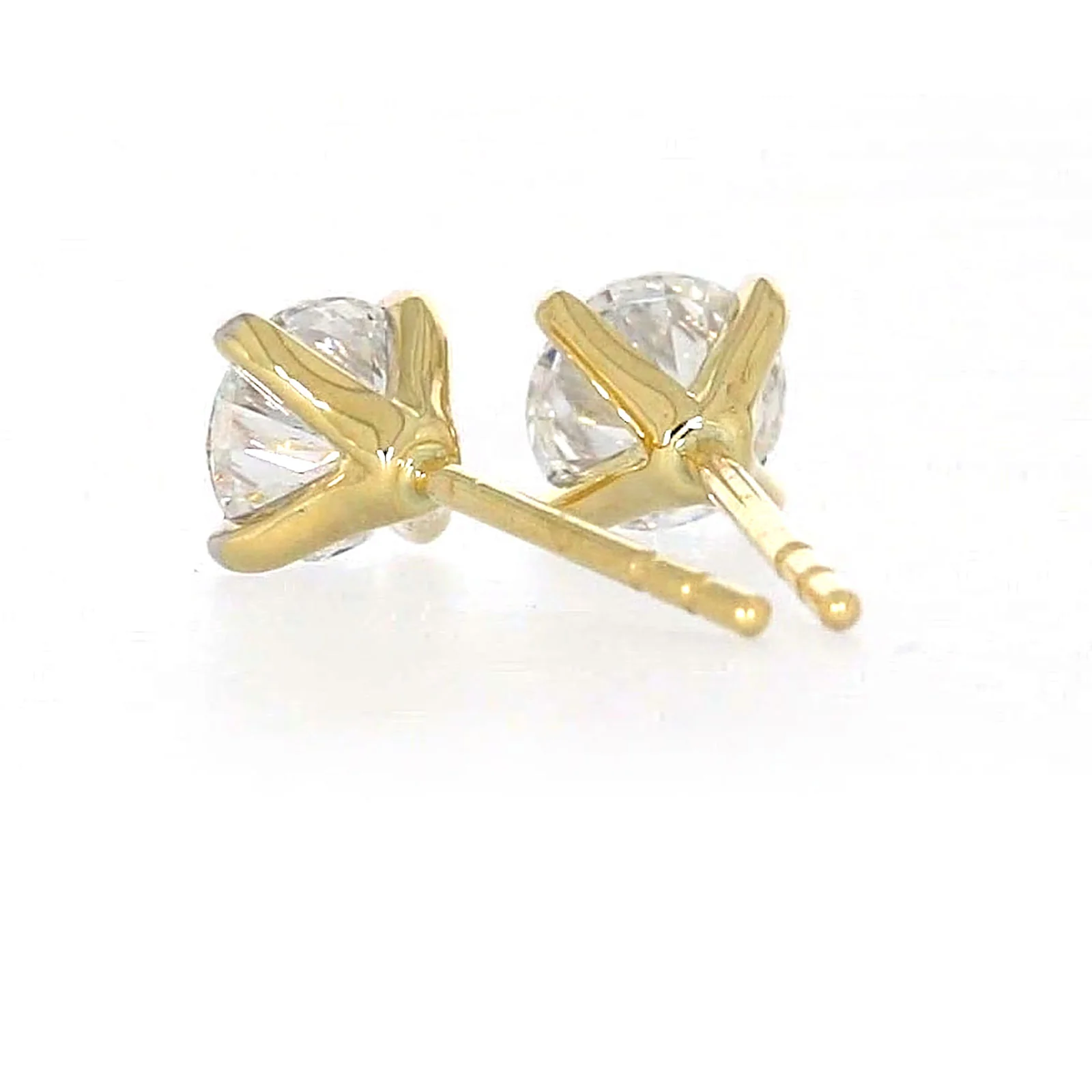 Celebration 9ct Yellow Gold Round Brilliant Cut 1 CARAT tw of Certified Lab Grown Diamonds Stud Earrings - Image 33