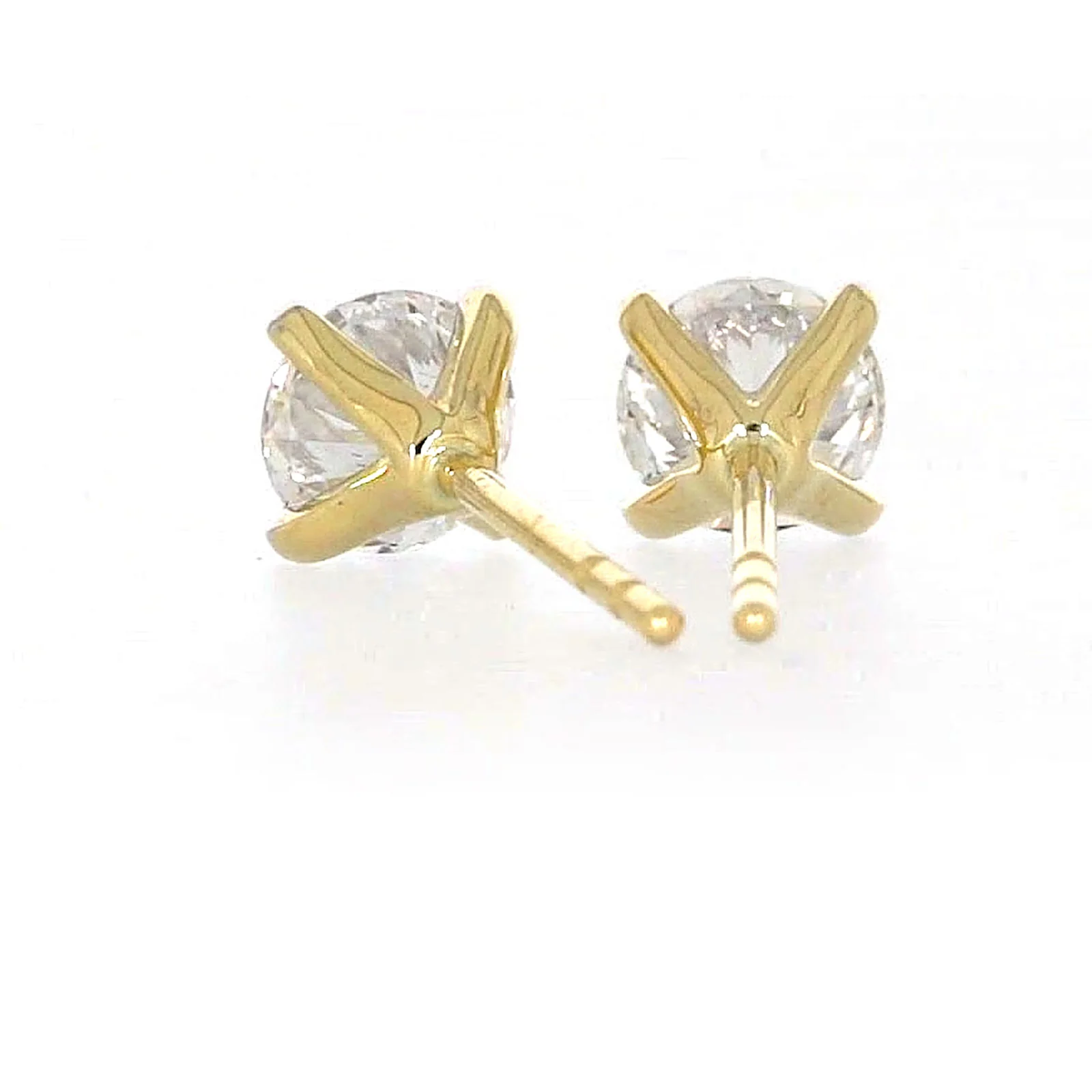 Celebration 9ct Yellow Gold Round Brilliant Cut 1 CARAT tw of Certified Lab Grown Diamonds Stud Earrings - Image 36