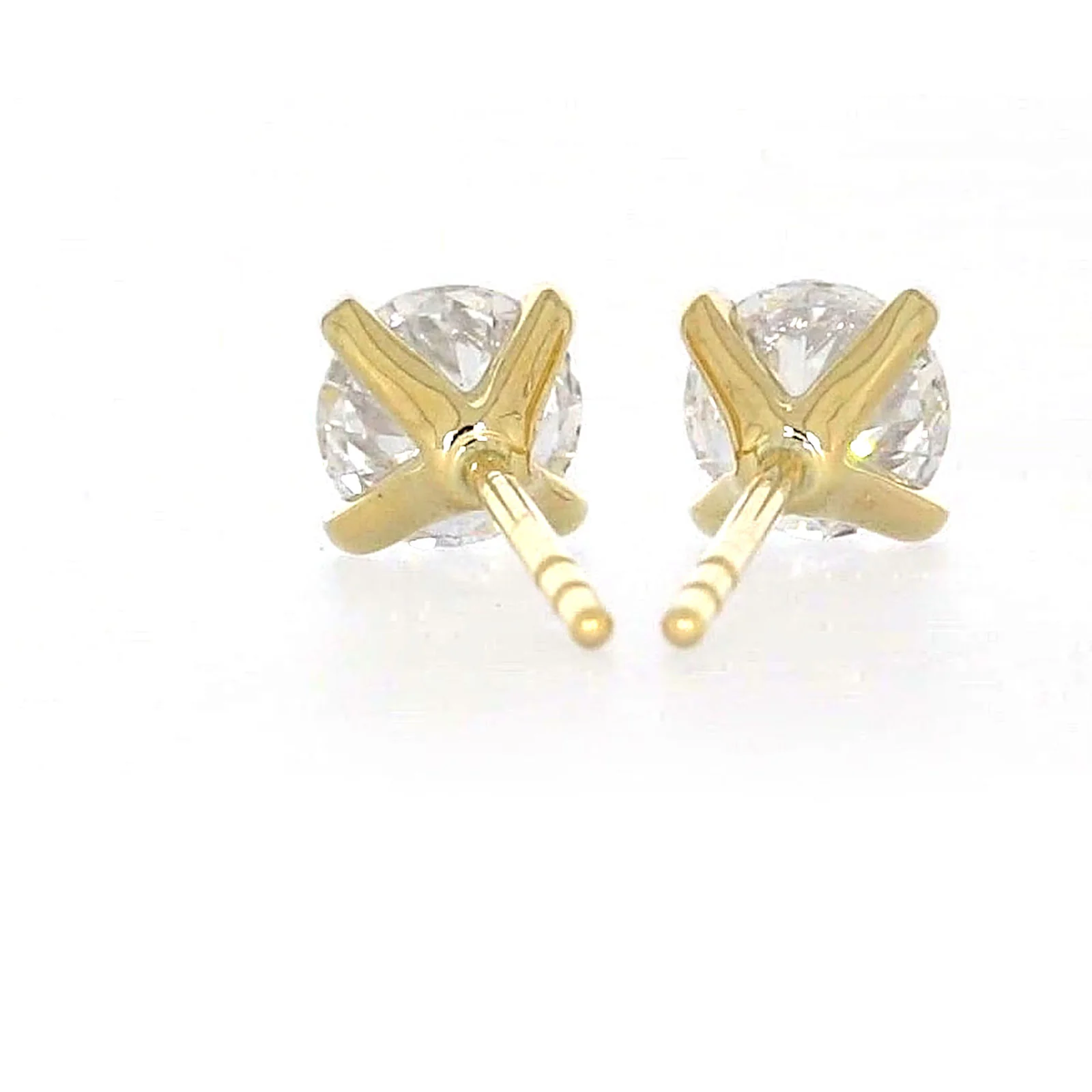 Celebration 9ct Yellow Gold Round Brilliant Cut 1 CARAT tw of Certified Lab Grown Diamonds Stud Earrings - Image 38