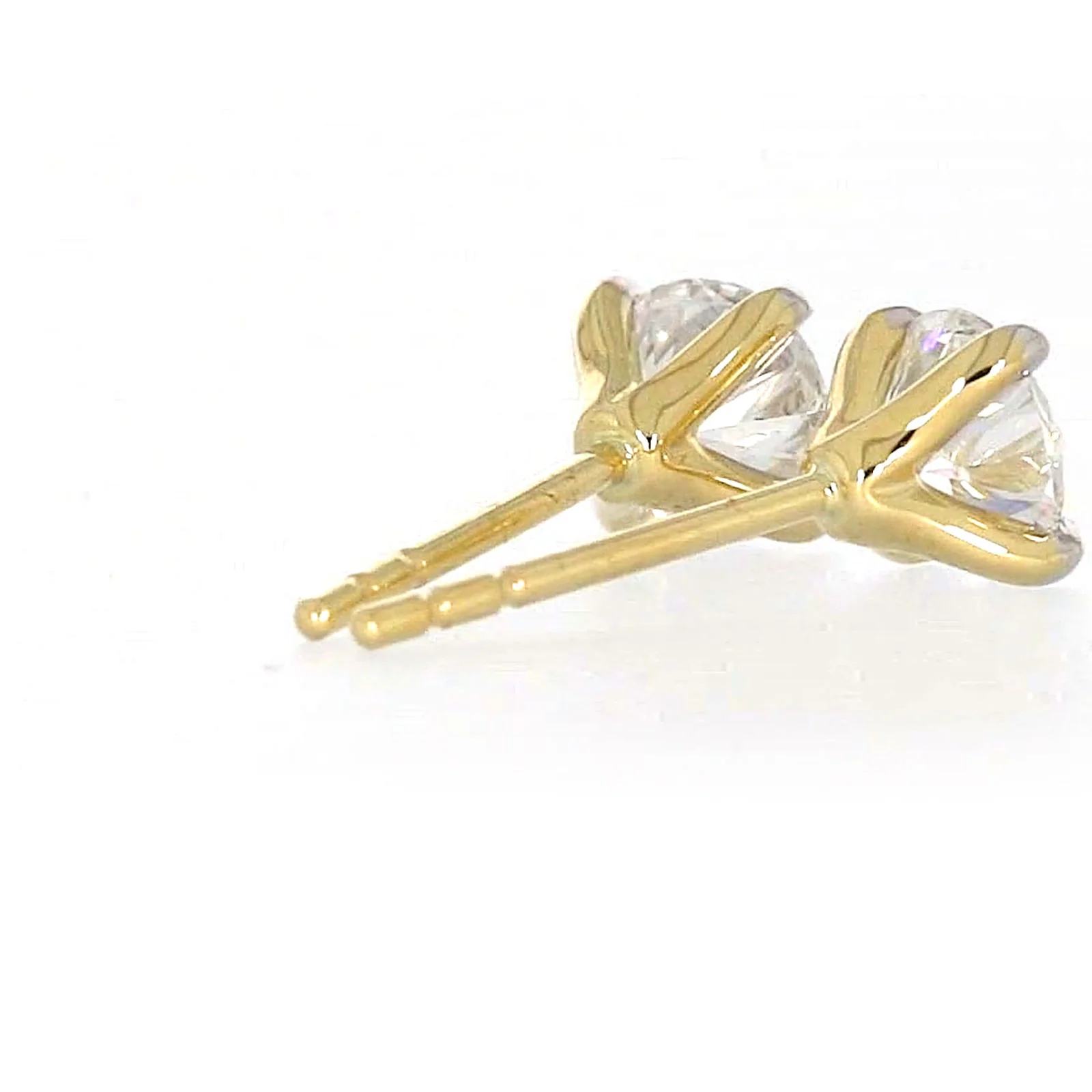 Celebration 9ct Yellow Gold Round Brilliant Cut 1 CARAT tw of Certified Lab Grown Diamonds Stud Earrings - Image 47