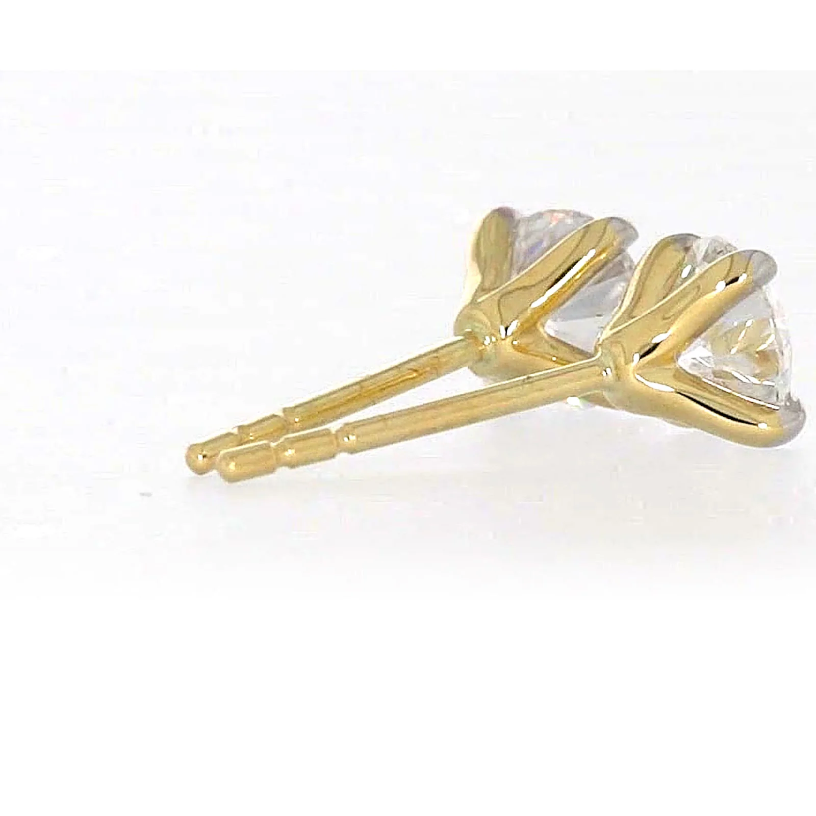 Celebration 9ct Yellow Gold Round Brilliant Cut 1 CARAT tw of Certified Lab Grown Diamonds Stud Earrings - Image 49