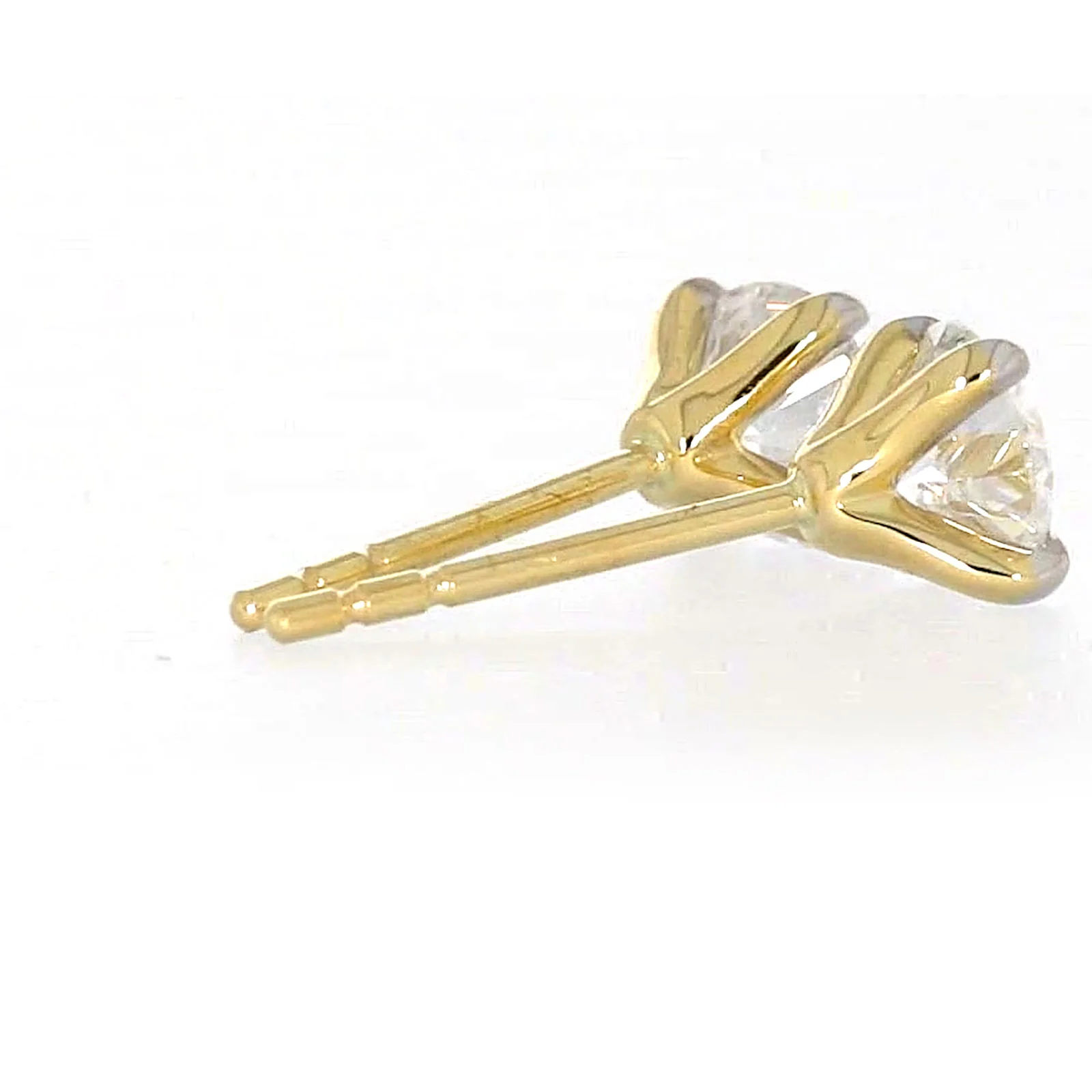 Celebration 9ct Yellow Gold Round Brilliant Cut 1 CARAT tw of Certified Lab Grown Diamonds Stud Earrings - Image 50