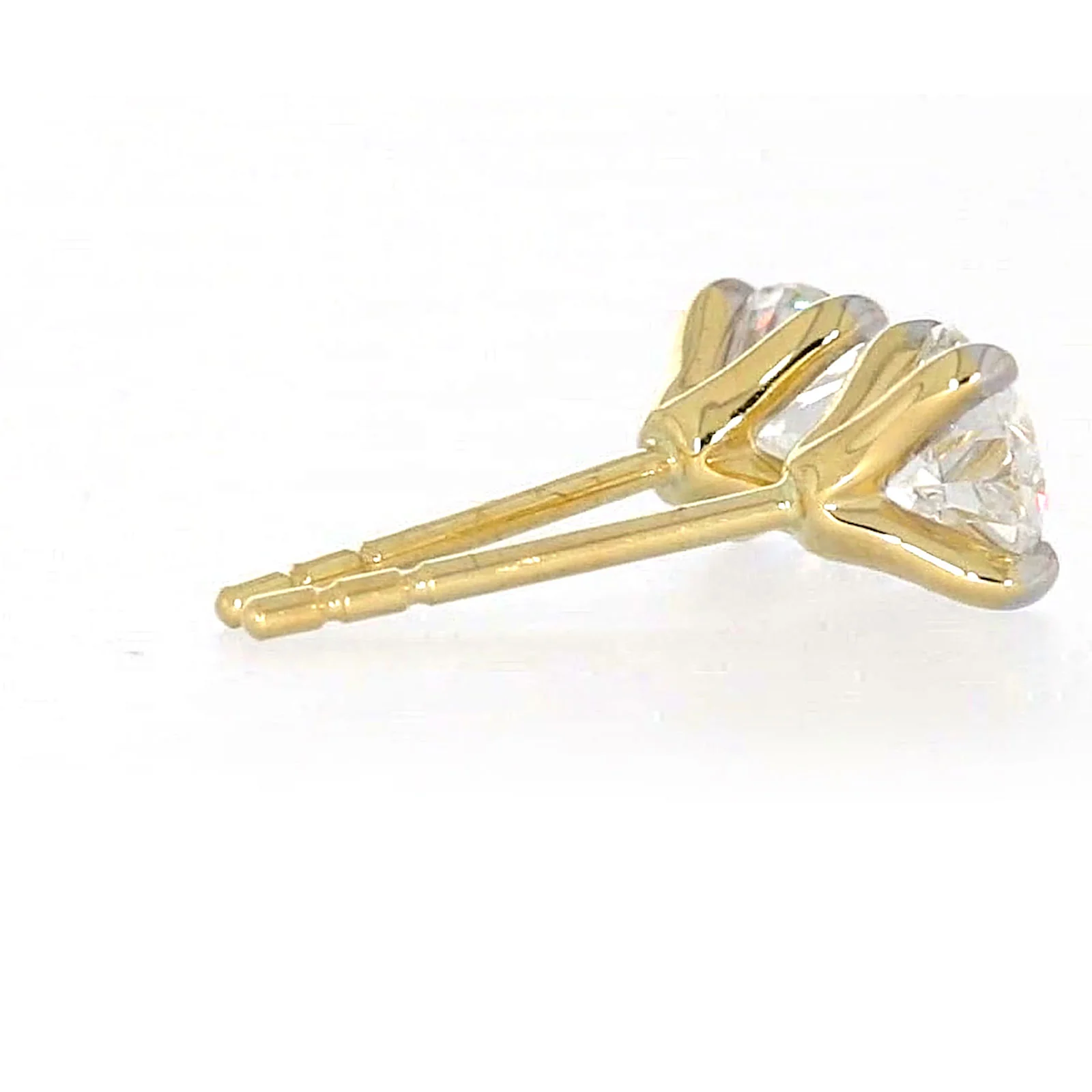 Celebration 9ct Yellow Gold Round Brilliant Cut 1 CARAT tw of Certified Lab Grown Diamonds Stud Earrings - Image 51