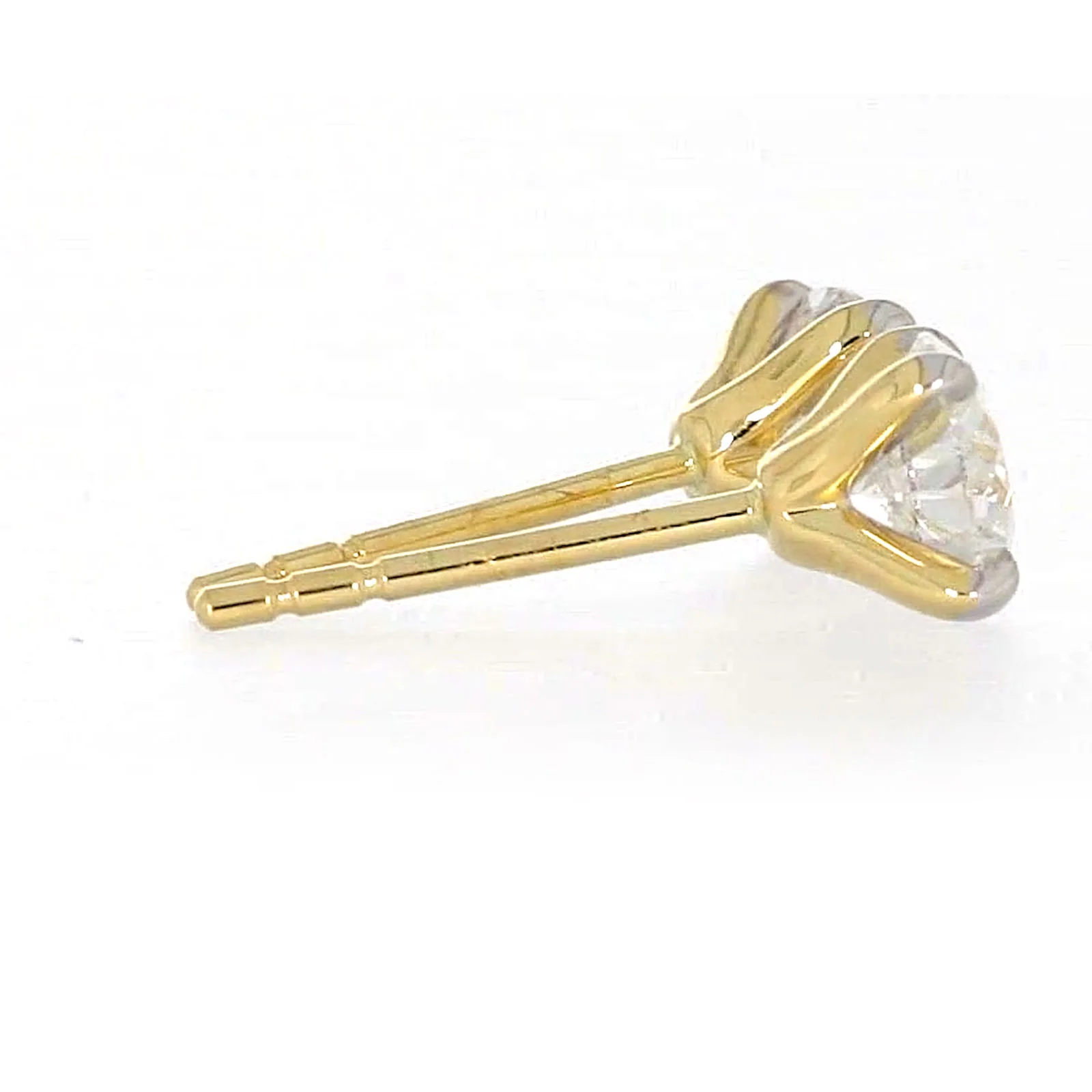 Celebration 9ct Yellow Gold Round Brilliant Cut 1 CARAT tw of Certified Lab Grown Diamonds Stud Earrings - Image 53