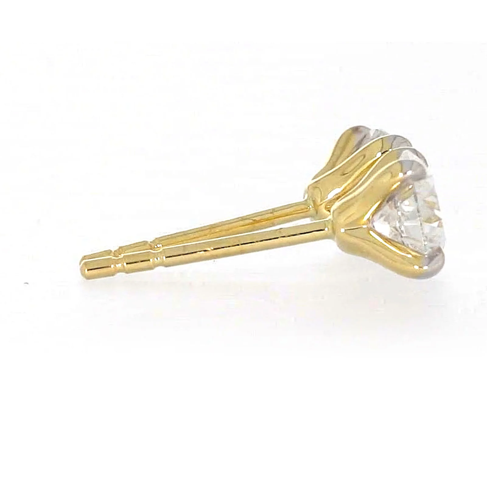Celebration 9ct Yellow Gold Round Brilliant Cut 1 CARAT tw of Certified Lab Grown Diamonds Stud Earrings - Image 54