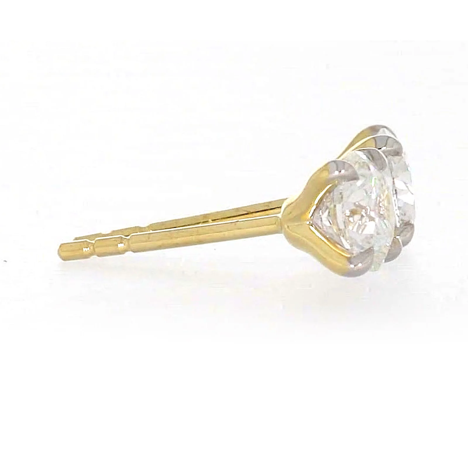 Celebration 9ct Yellow Gold Round Brilliant Cut 1 CARAT tw of Certified Lab Grown Diamonds Stud Earrings - Image 58