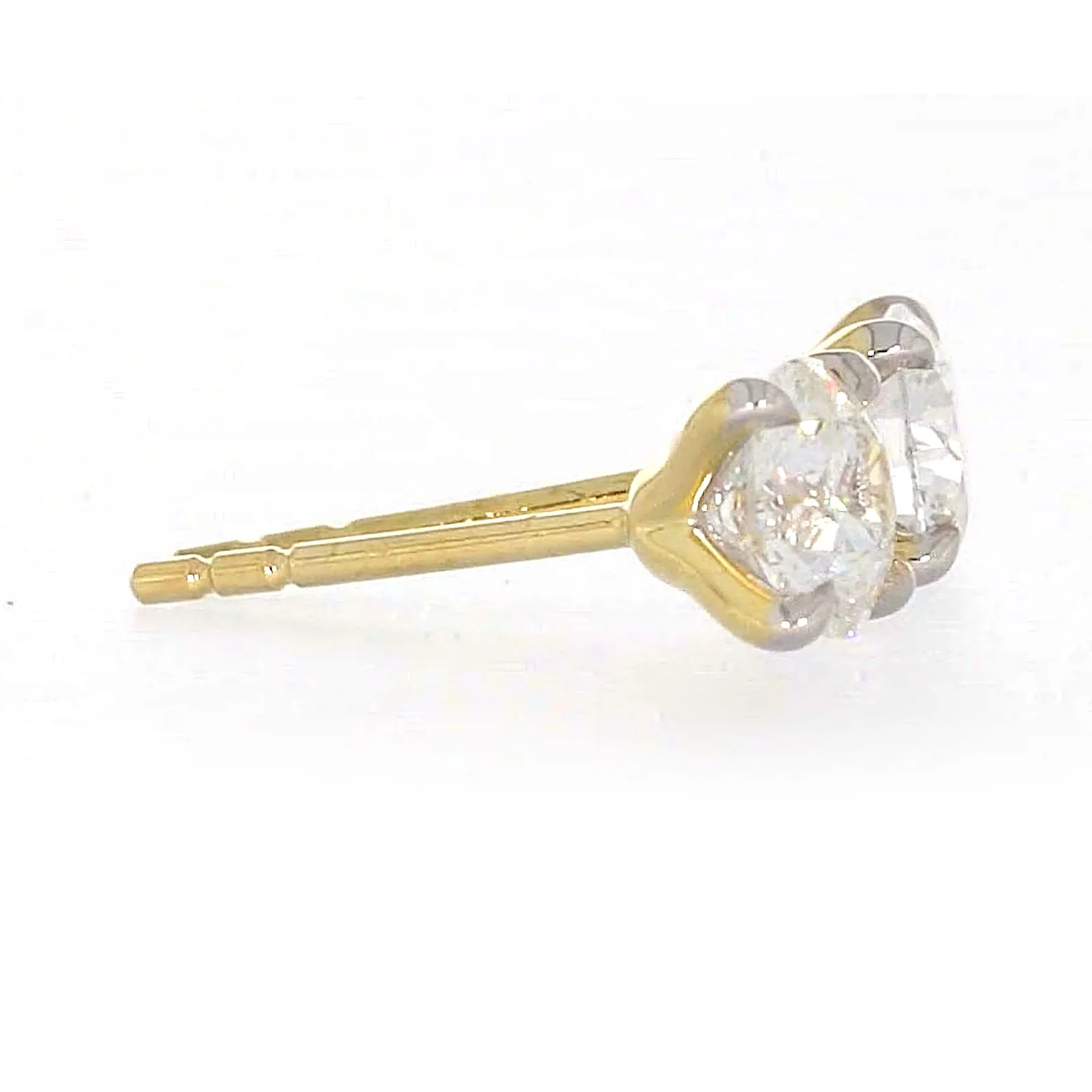 Celebration 9ct Yellow Gold Round Brilliant Cut 1 CARAT tw of Certified Lab Grown Diamonds Stud Earrings - Image 59