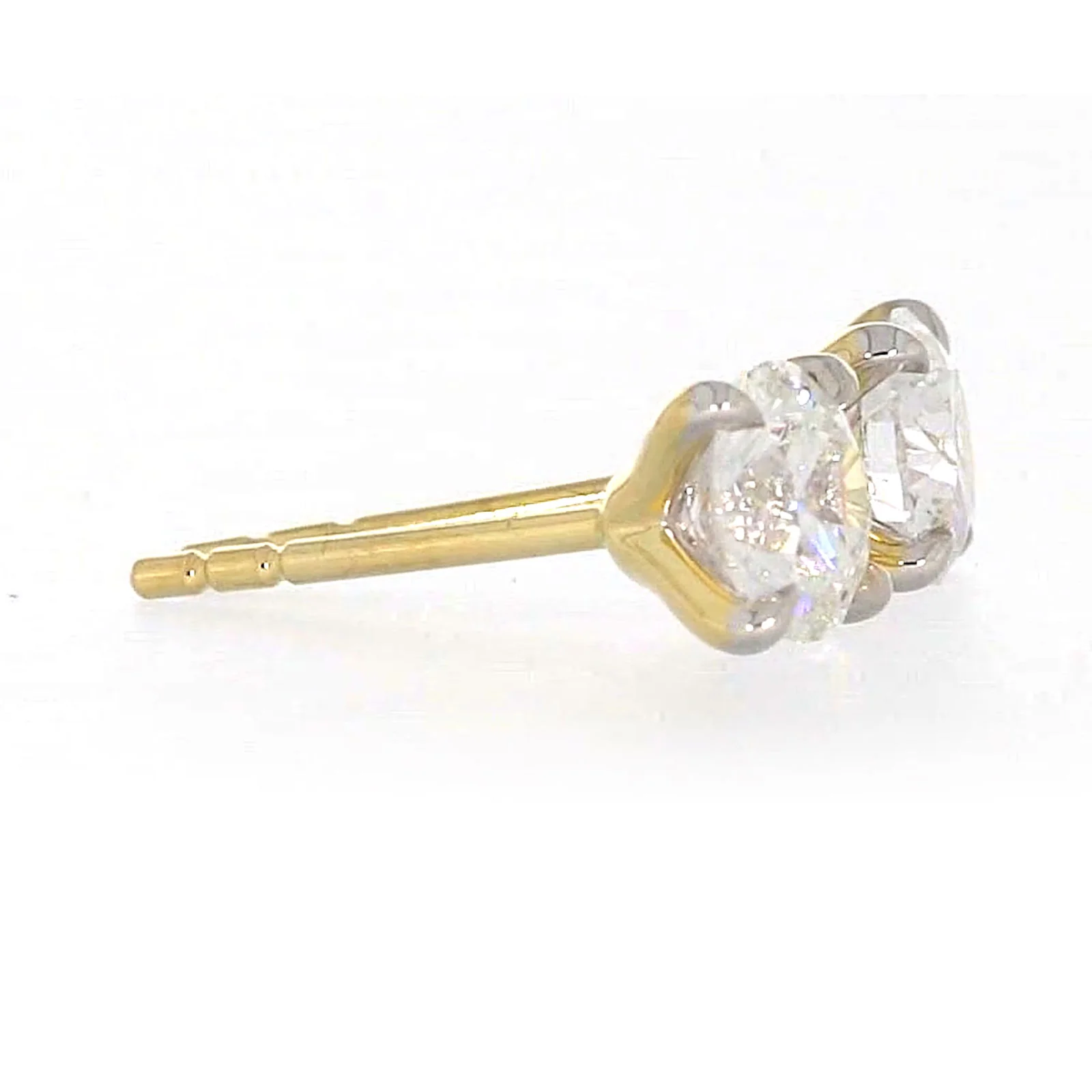 Celebration 9ct Yellow Gold Round Brilliant Cut 1 CARAT tw of Certified Lab Grown Diamonds Stud Earrings - Image 60