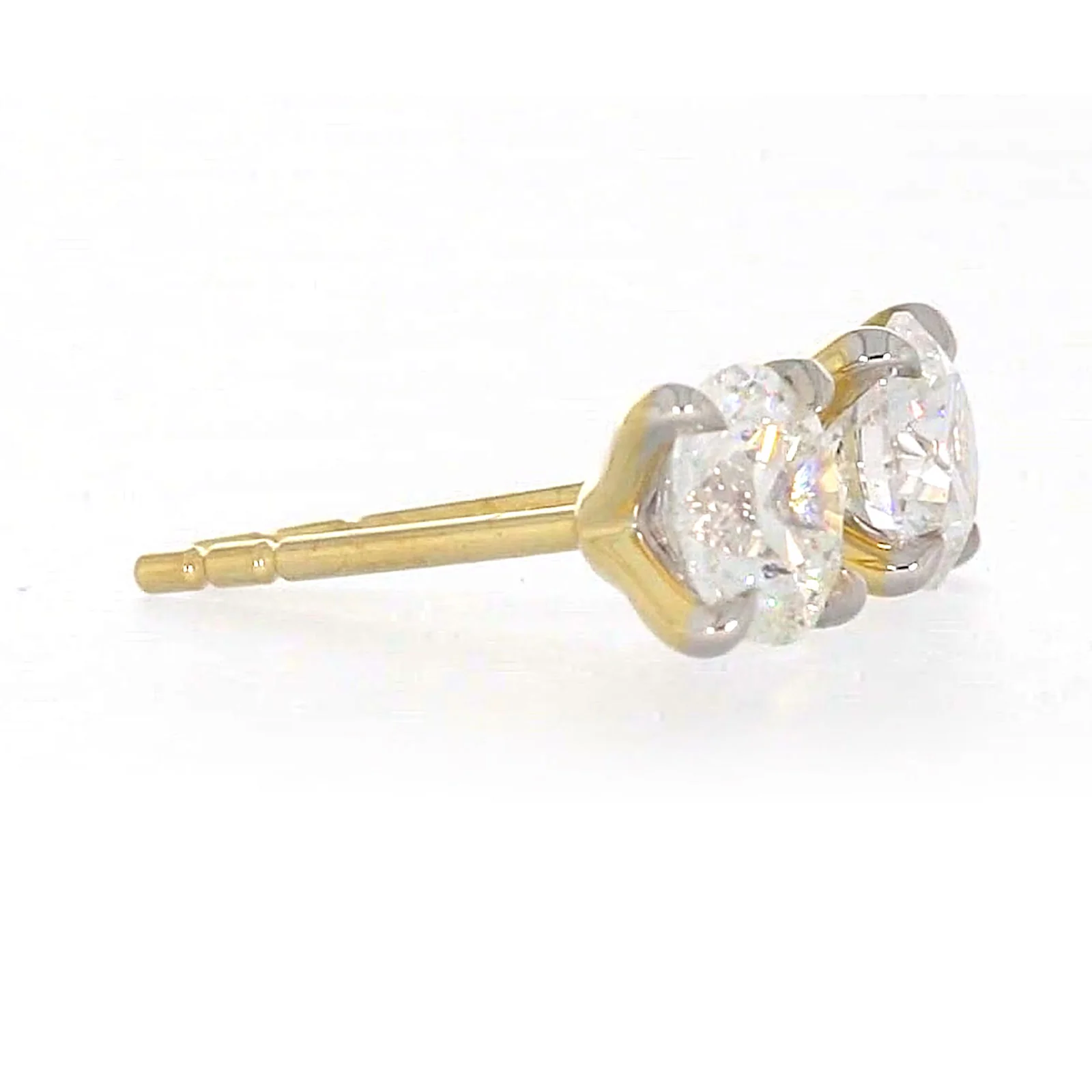 Celebration 9ct Yellow Gold Round Brilliant Cut 1 CARAT tw of Certified Lab Grown Diamonds Stud Earrings - Image 61