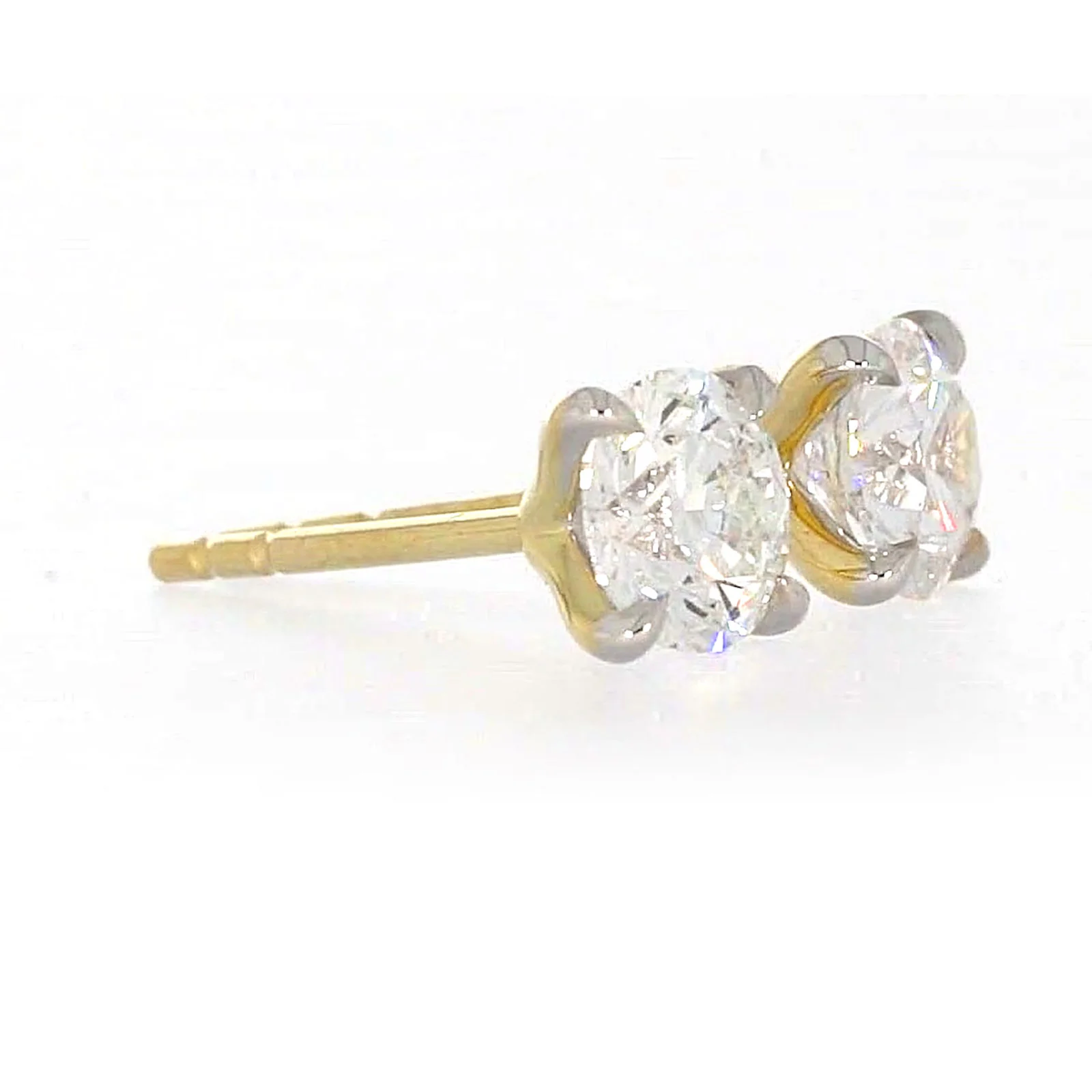 Celebration 9ct Yellow Gold Round Brilliant Cut 1 CARAT tw of Certified Lab Grown Diamonds Stud Earrings - Image 63