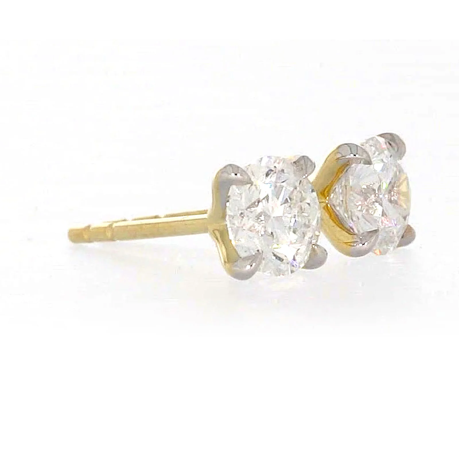 Celebration 9ct Yellow Gold Round Brilliant Cut 1 CARAT tw of Certified Lab Grown Diamonds Stud Earrings - Image 64