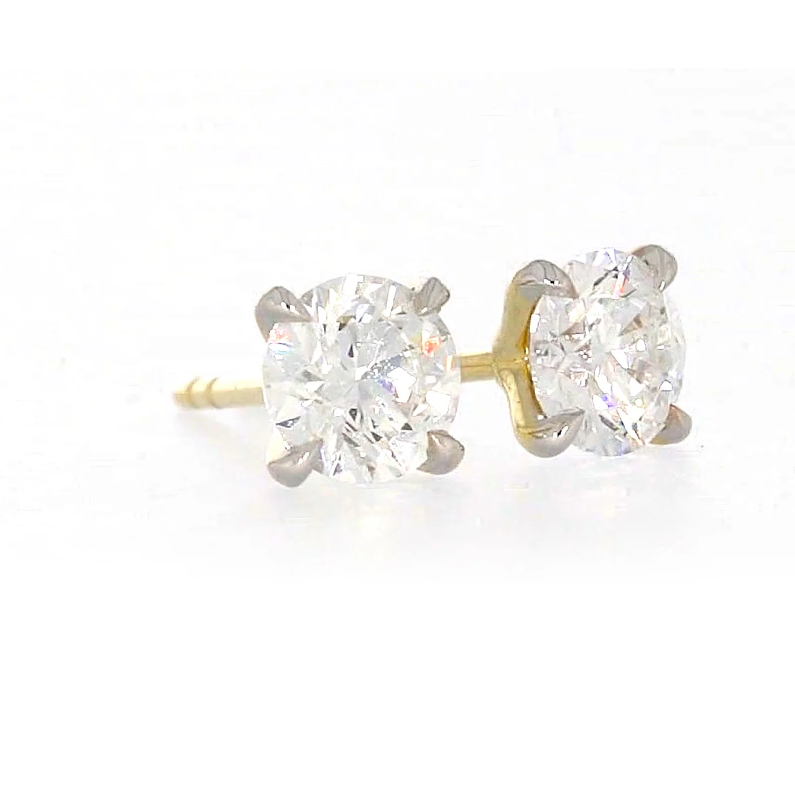 Celebration 9ct Yellow Gold Round Brilliant Cut 1 CARAT tw of Certified Lab Grown Diamonds Stud Earrings - Image 68