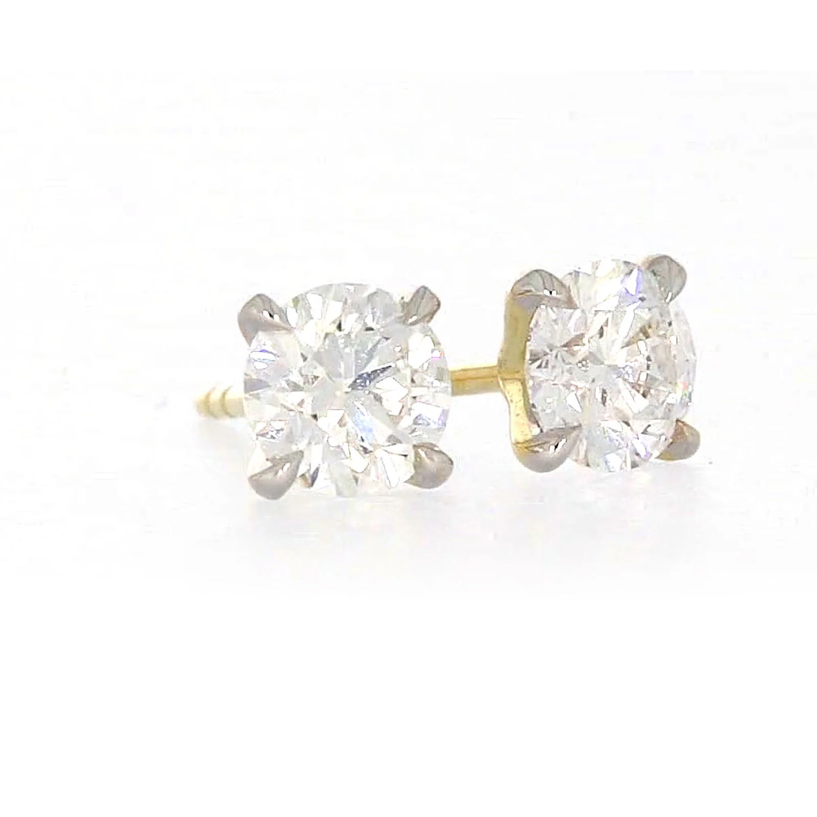 Celebration 9ct Yellow Gold Round Brilliant Cut 1 CARAT tw of Certified Lab Grown Diamonds Stud Earrings - Image 69
