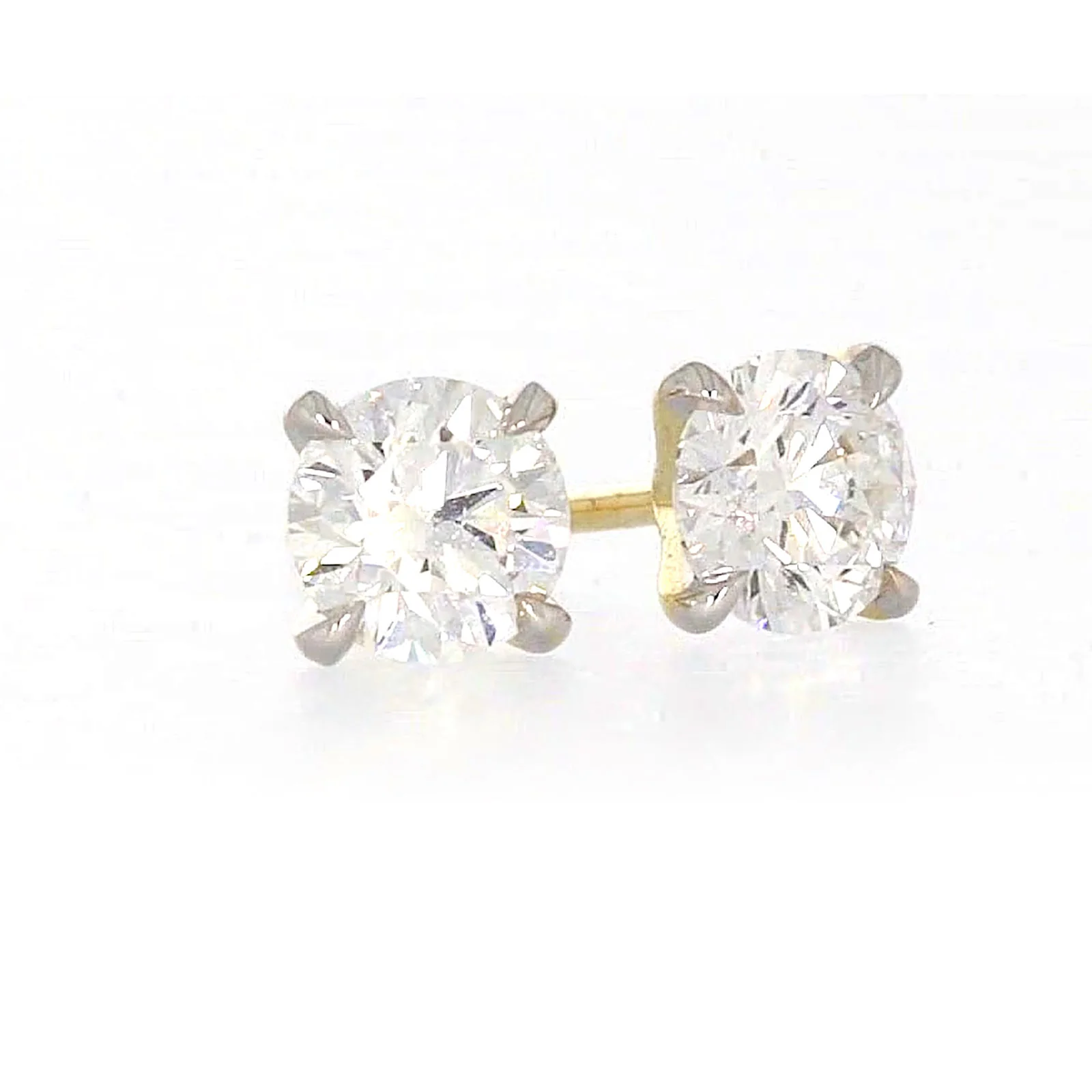 Celebration 9ct Yellow Gold Round Brilliant Cut 1 CARAT tw of Certified Lab Grown Diamonds Stud Earrings - Image 70