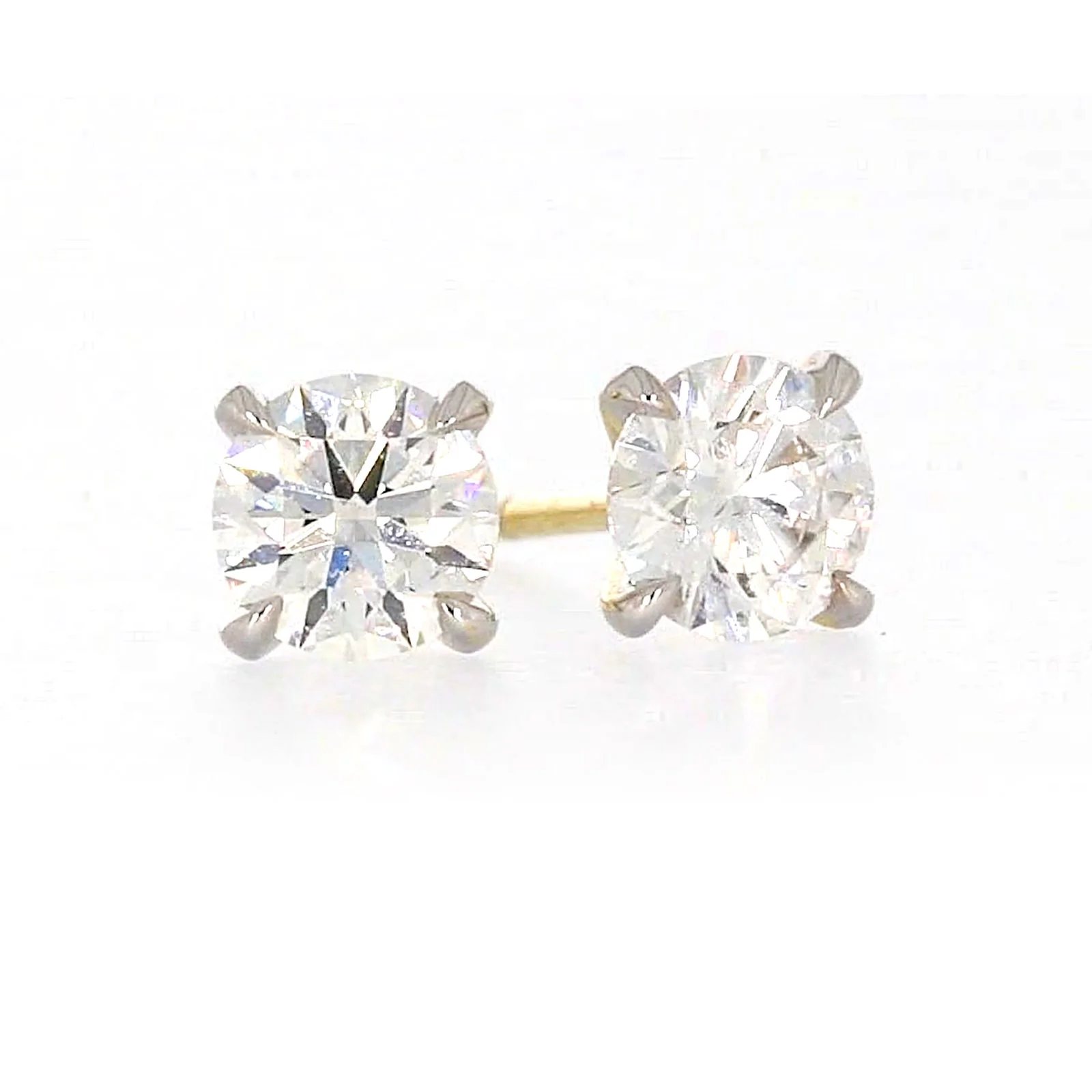 Celebration 9ct Yellow Gold Round Brilliant Cut 1 CARAT tw of Certified Lab Grown Diamonds Stud Earrings - Image 72