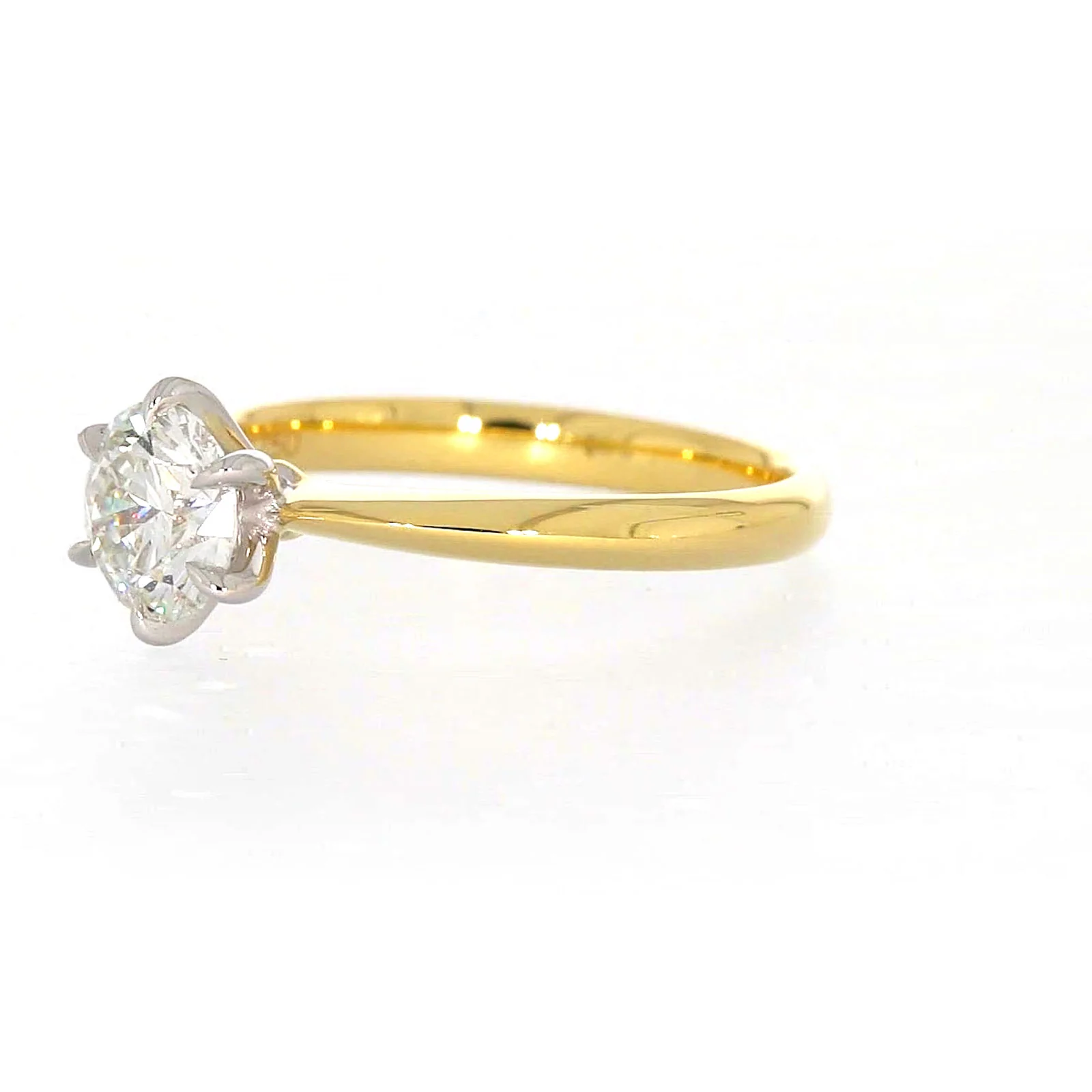 Celebration 18ct Yellow Gold Round Brilliant Cut 1 Carat tw of Certified Lab Grown Diamonds Ring - Image 11