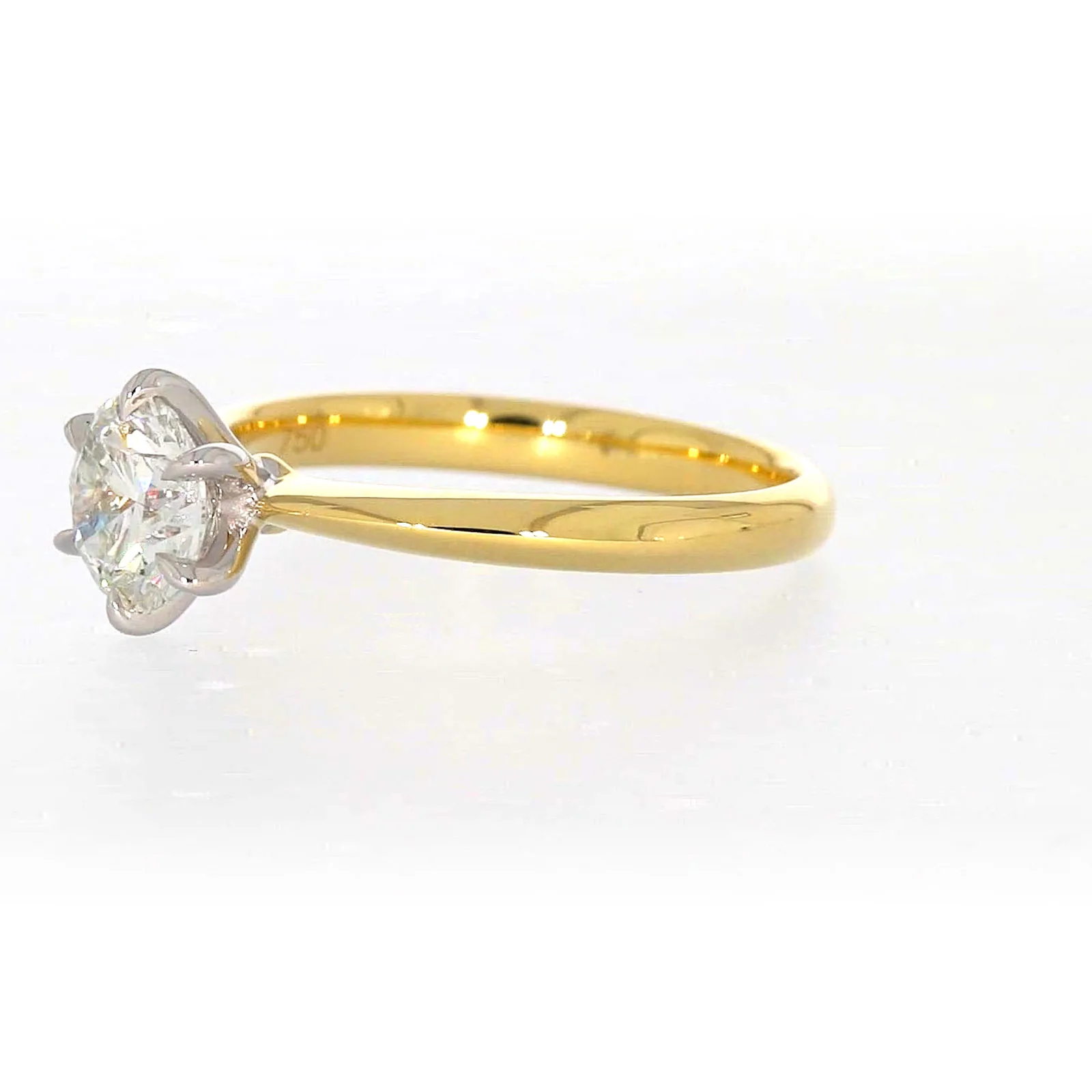 Celebration 18ct Yellow Gold Round Brilliant Cut 1 Carat tw of Certified Lab Grown Diamonds Ring - Image 12