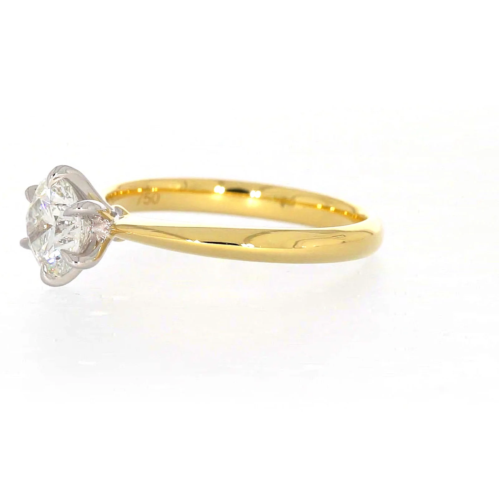 Celebration 18ct Yellow Gold Round Brilliant Cut 1 Carat tw of Certified Lab Grown Diamonds Ring - Image 13