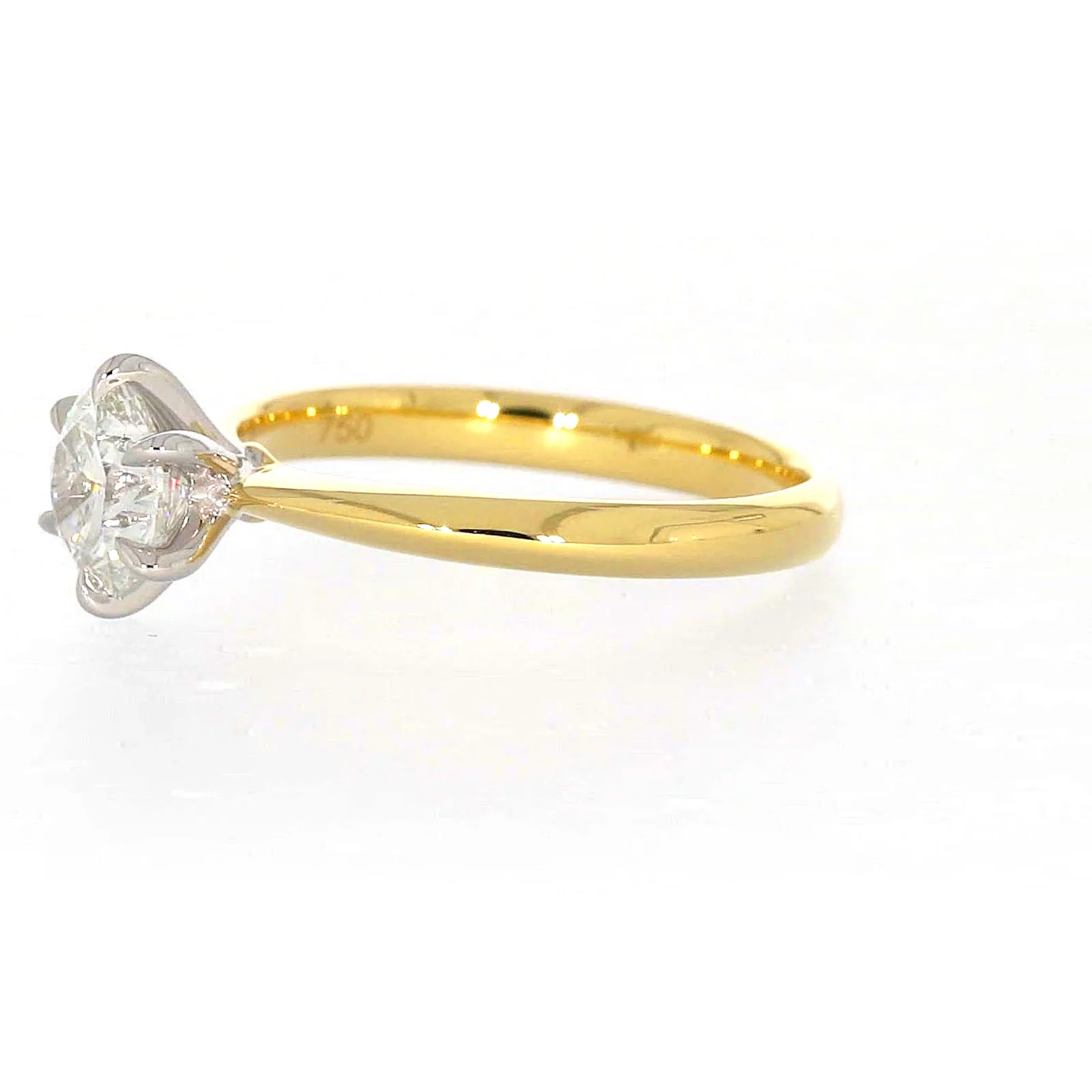 Celebration 18ct Yellow Gold Round Brilliant Cut 1 Carat tw of Certified Lab Grown Diamonds Ring - Image 14