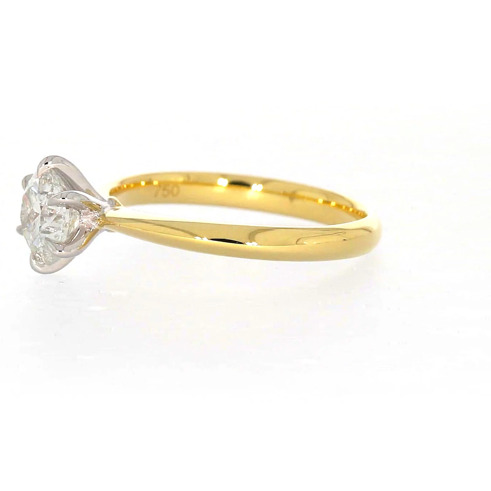 Celebration 18ct Yellow Gold Round Brilliant Cut 1 Carat tw of Certified Lab Grown Diamonds Ring - Image 15
