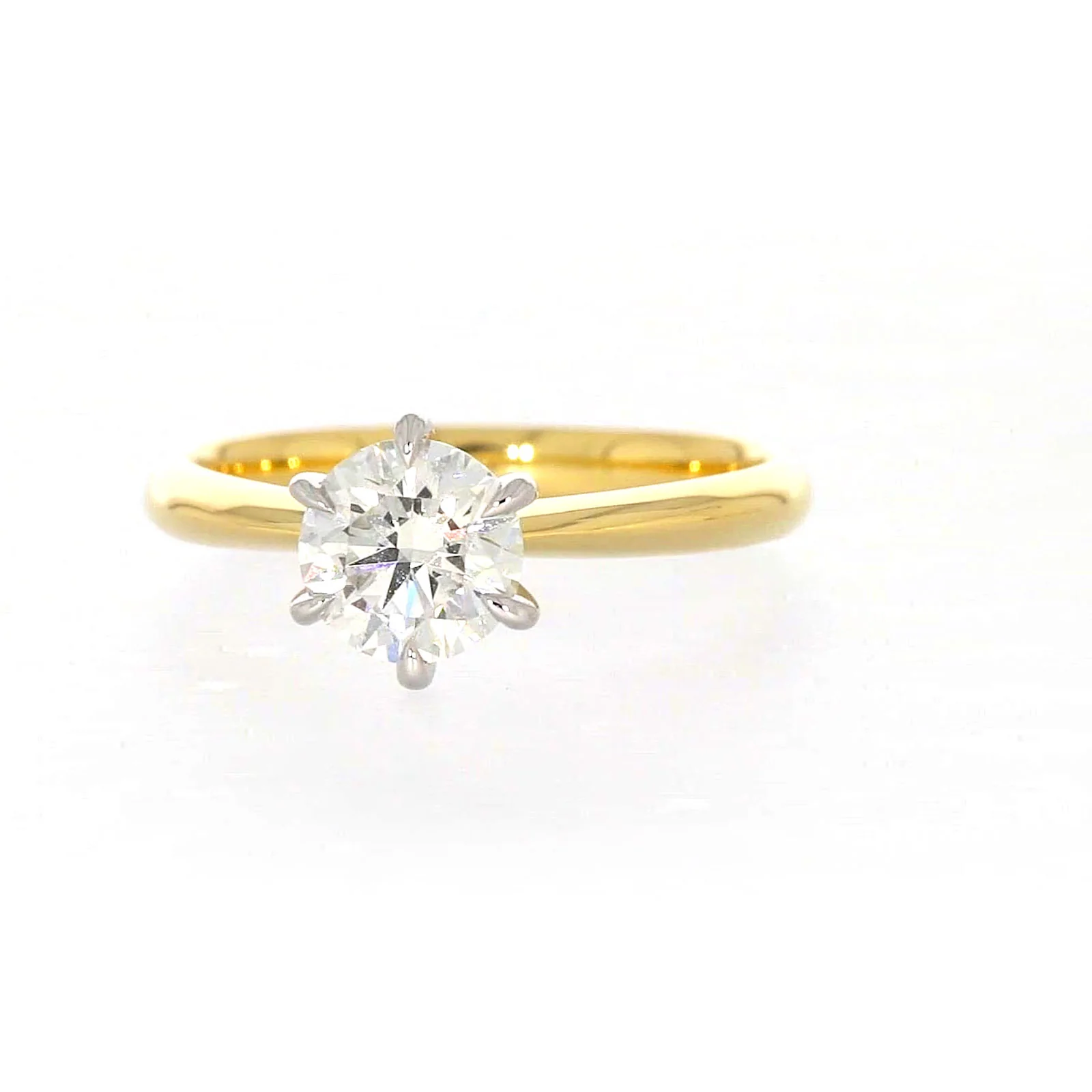 Celebration 18ct Yellow Gold Round Brilliant Cut 1 Carat tw of Certified Lab Grown Diamonds Ring - Image 3
