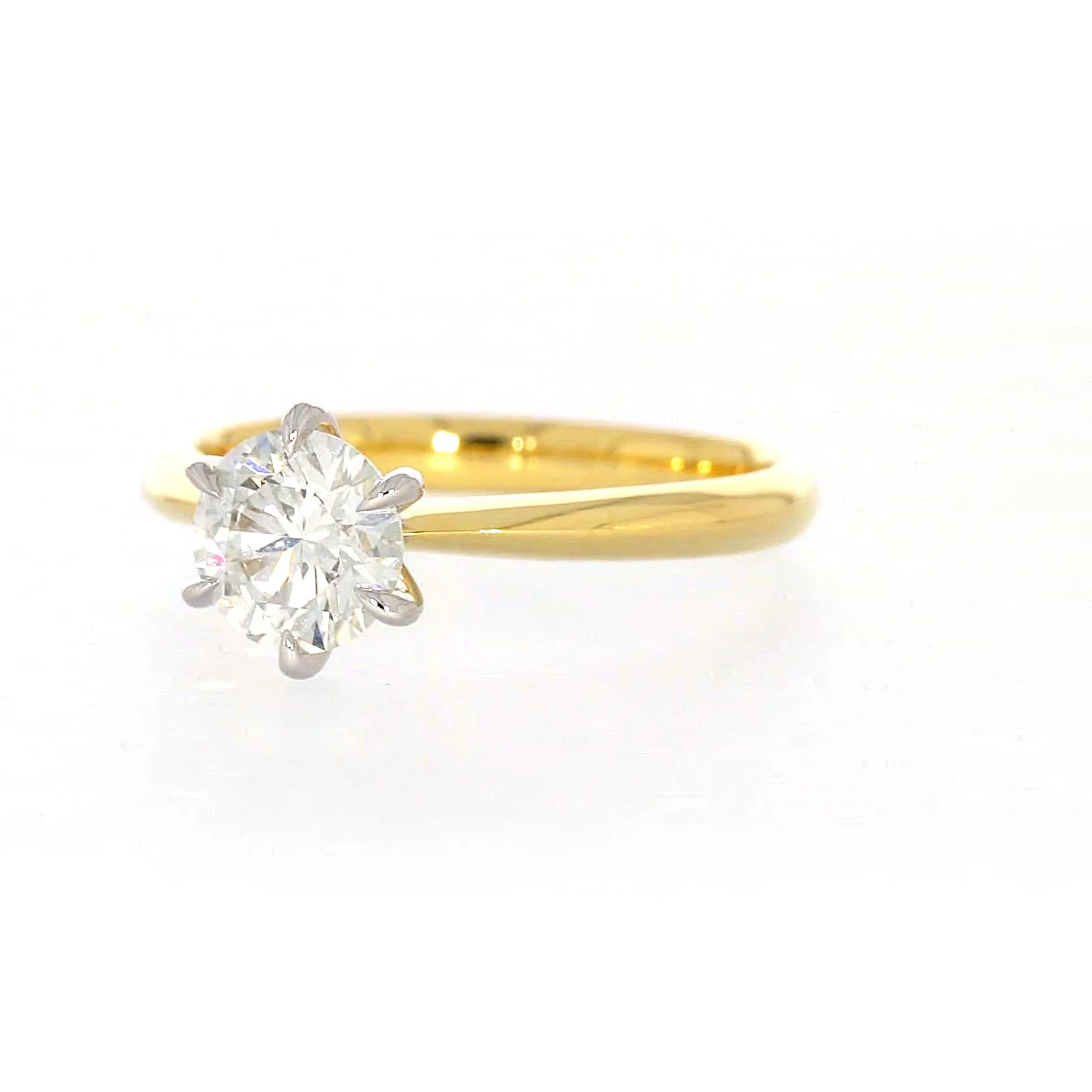 Celebration 18ct Yellow Gold Round Brilliant Cut 1 Carat tw of Certified Lab Grown Diamonds Ring - Image 6