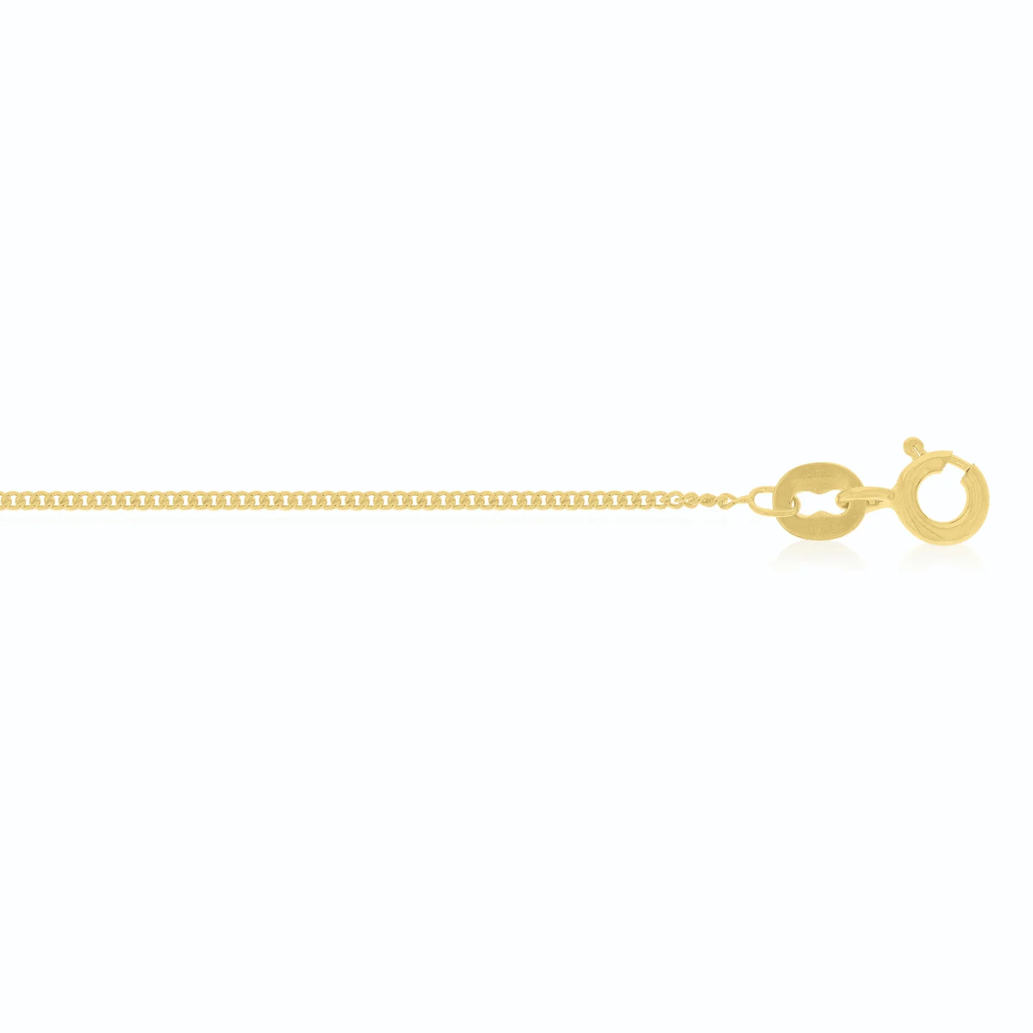 9ct Yellow Gold Silver Filled 45cm 30 Gauge Curb Chain - Image 2