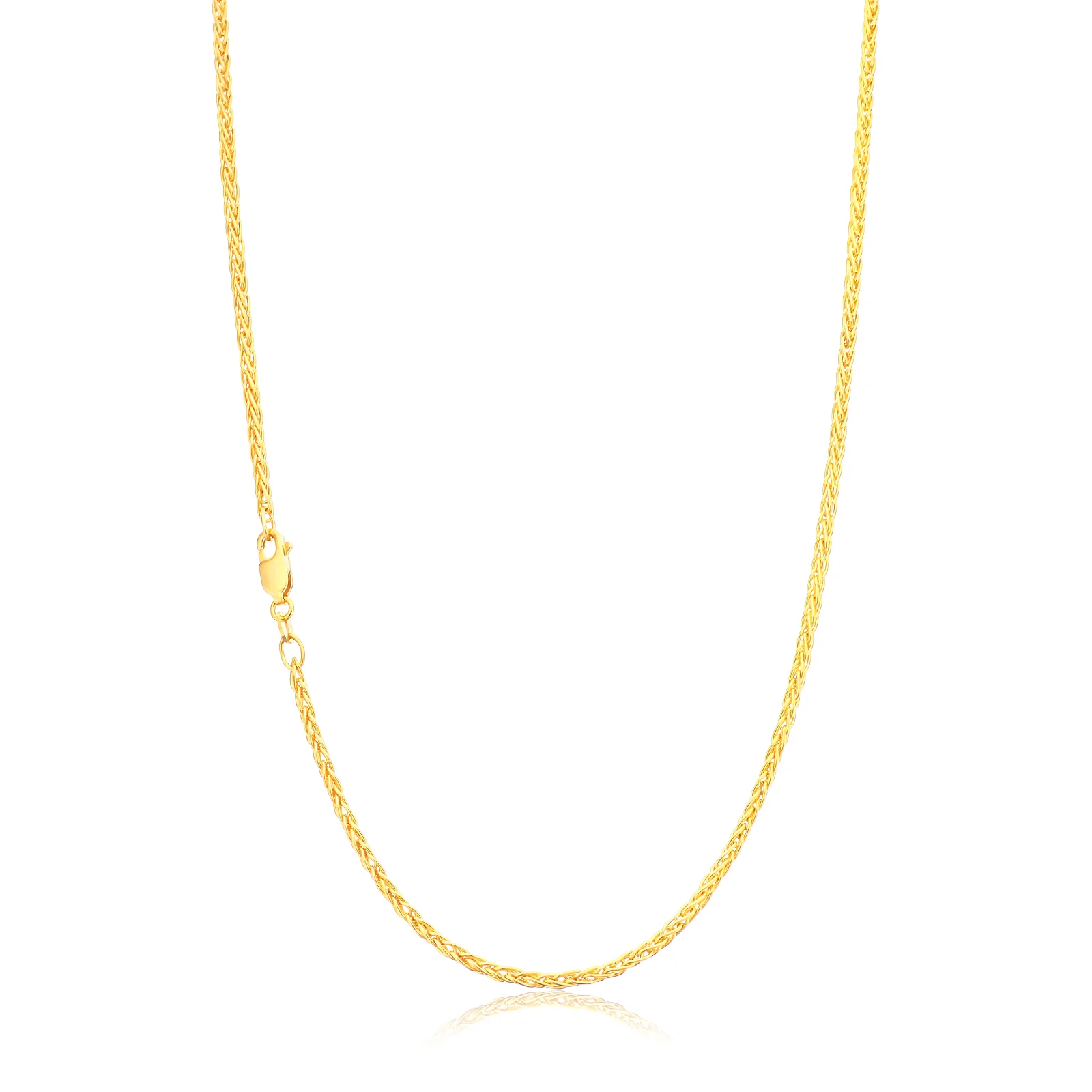 9ct Yellow Gold Silver Filled 50cm Foxtail Chain