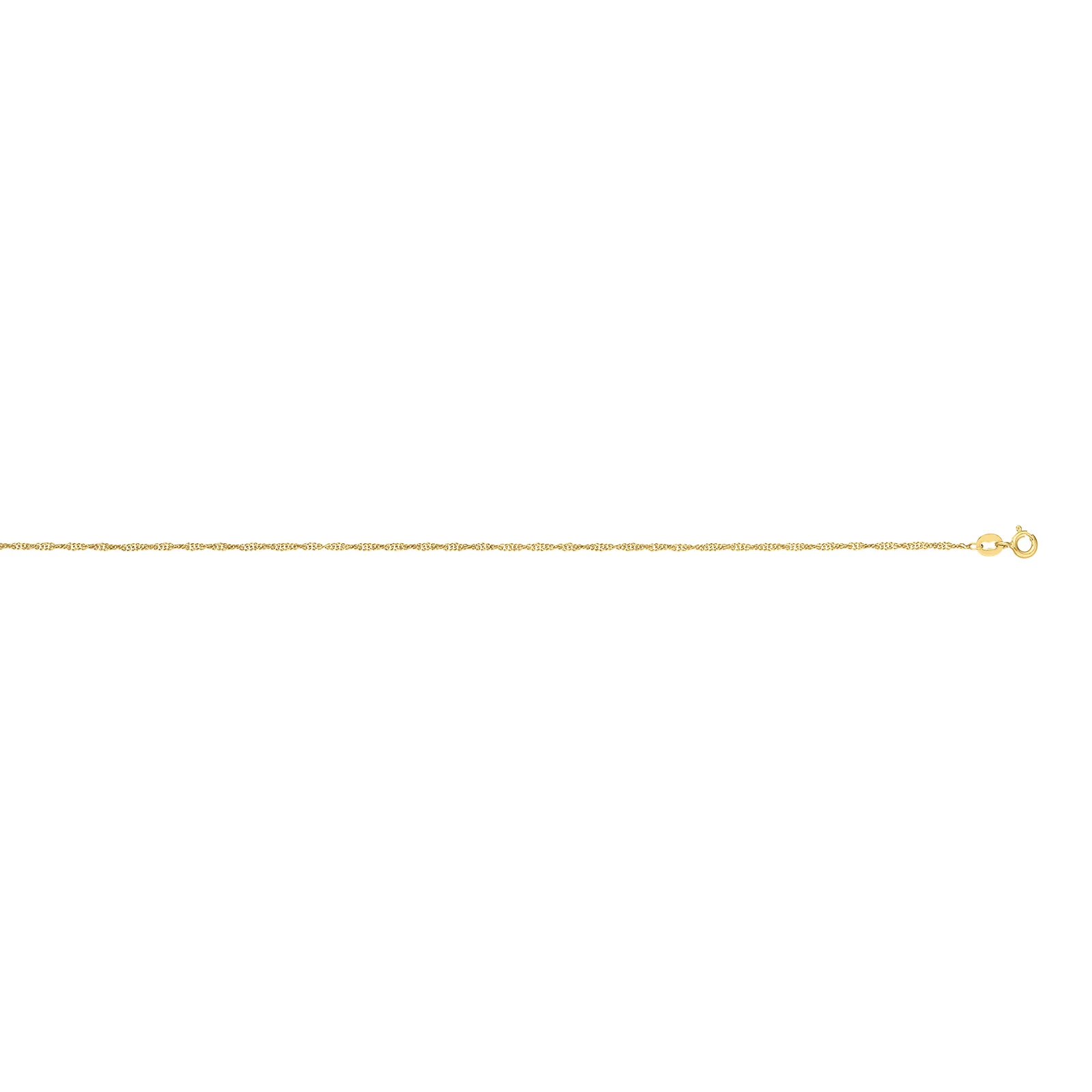 9ct Yellow Gold Silver Filled 45cm Singapore Chain