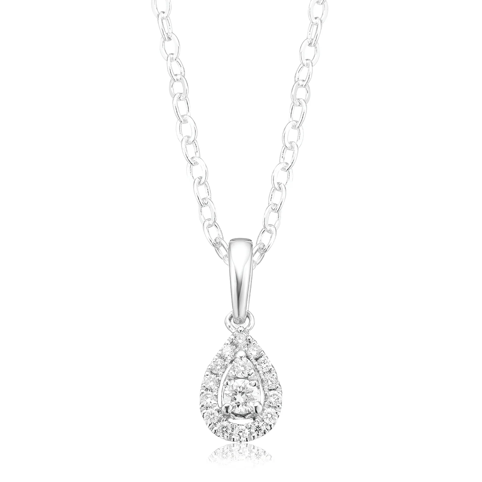 Celebration Sterling Silver with Round Brilliant Cut 0.14 CARAT tw of Lab Grown Diamond Pendant