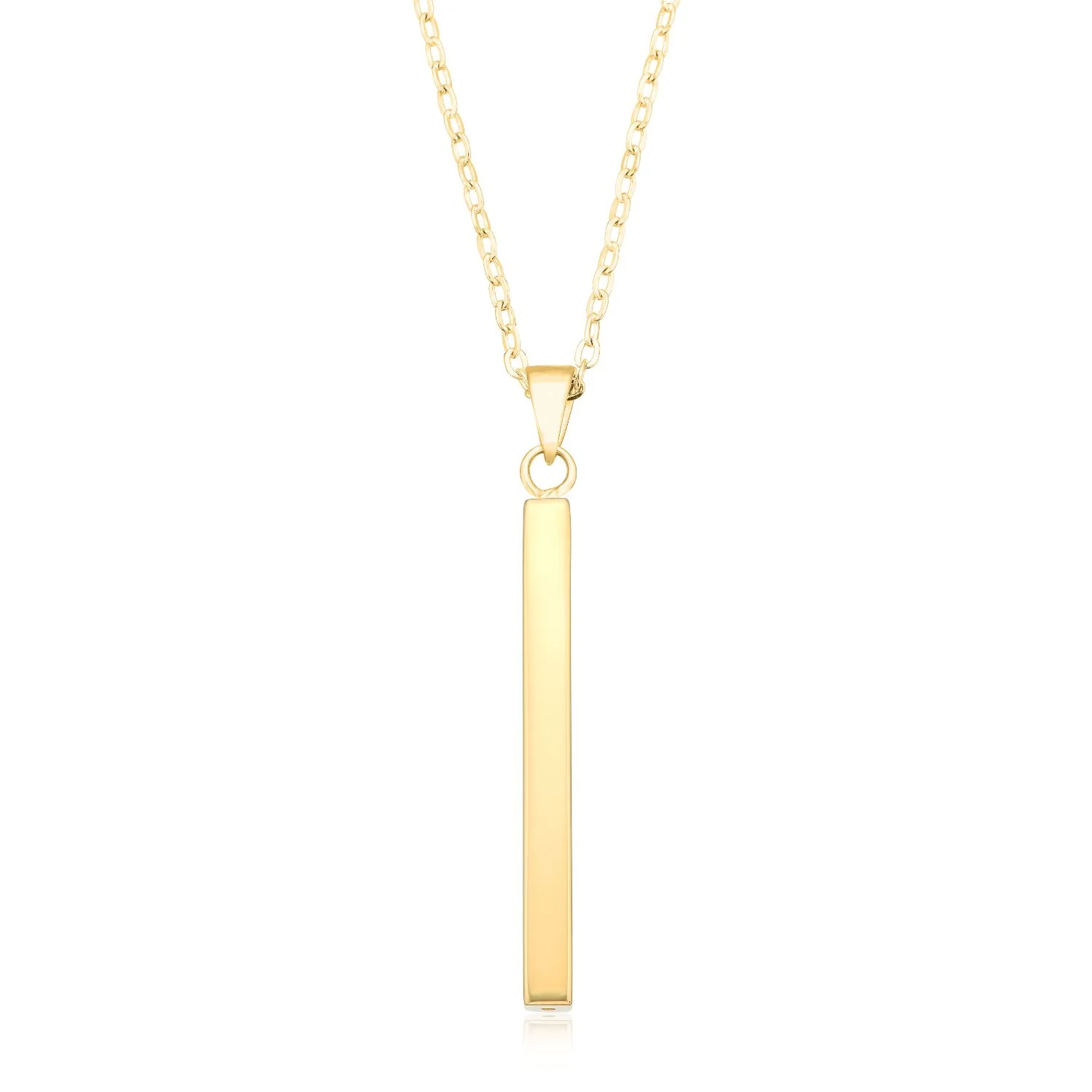 9ct Yellow Gold Bar Pendant