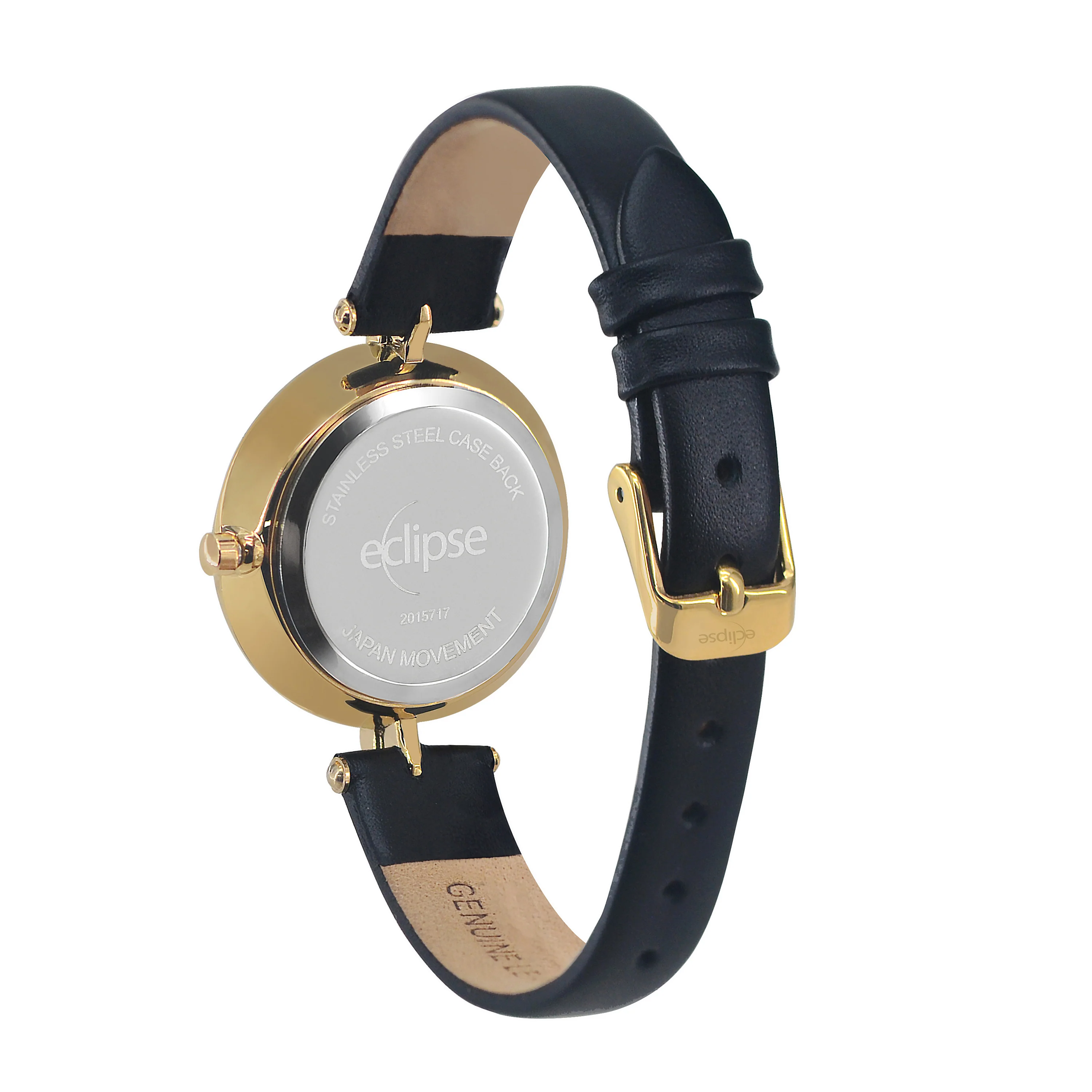 Eclipse Silicone Round Black Dial Black Band Watch - Image 3