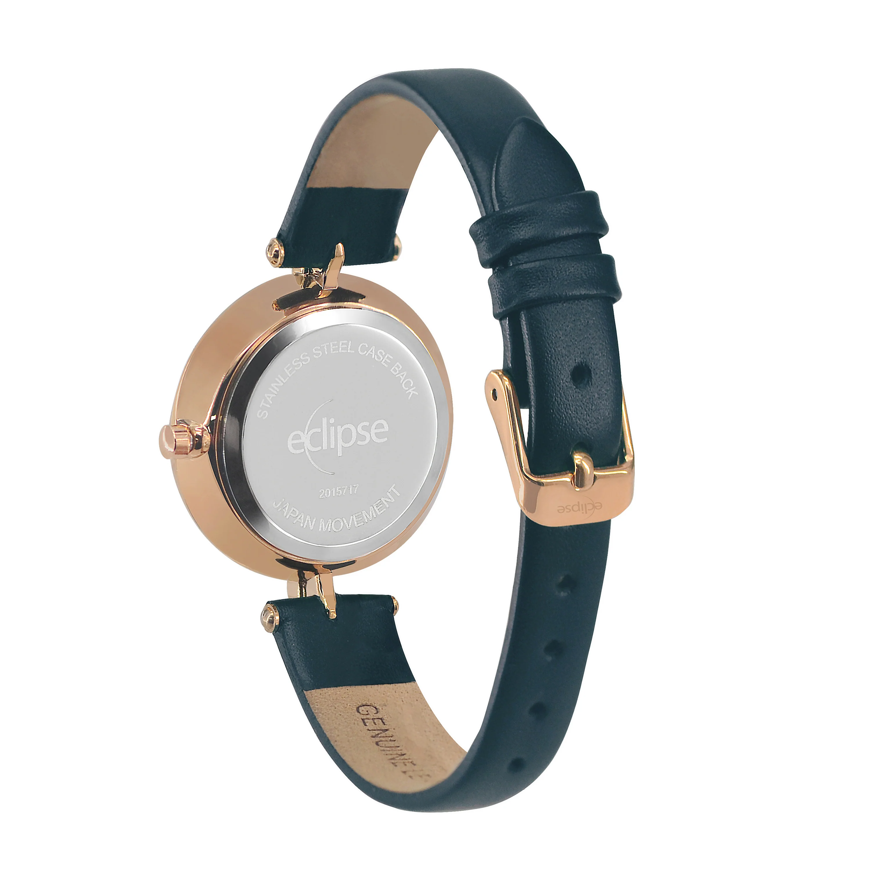 Eclipse Silicone Round White Dial Blue Band Watch - Image 3
