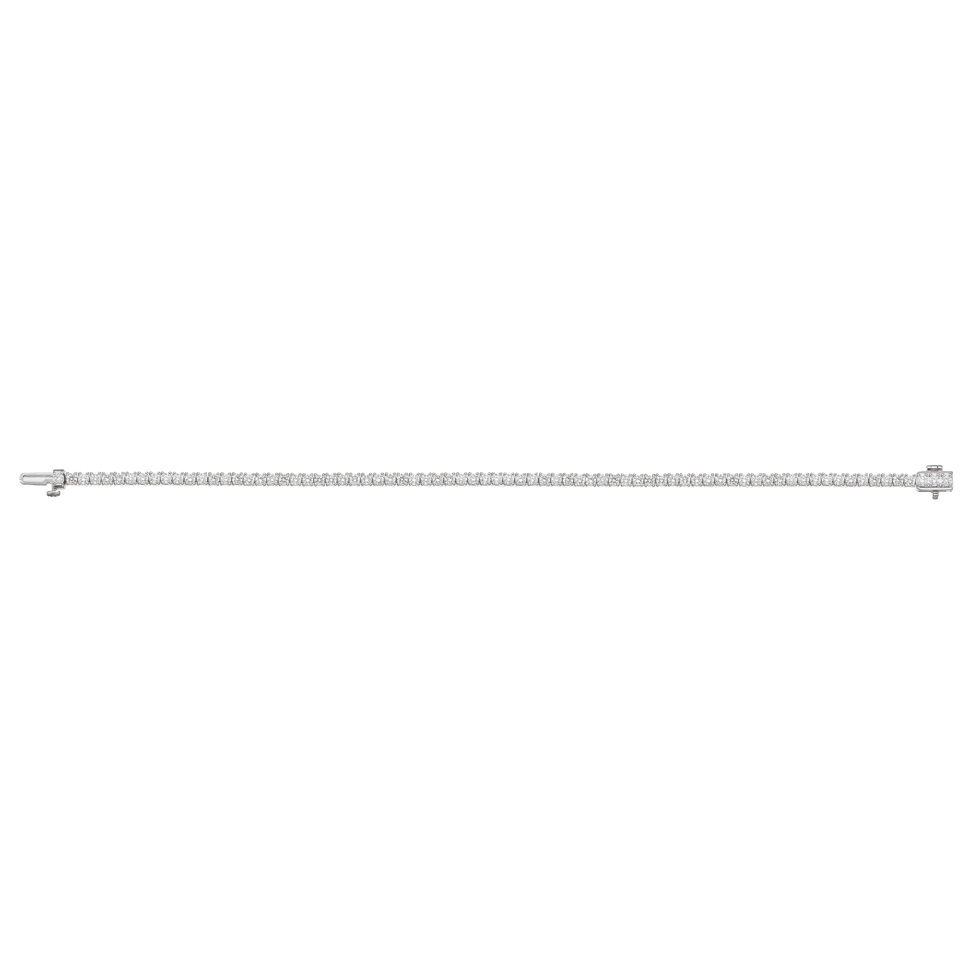 Celebration 9ct White Gold Round Cut 3 Carat tw Lab Grown Diamonds Tennis Bracelet - Image 2