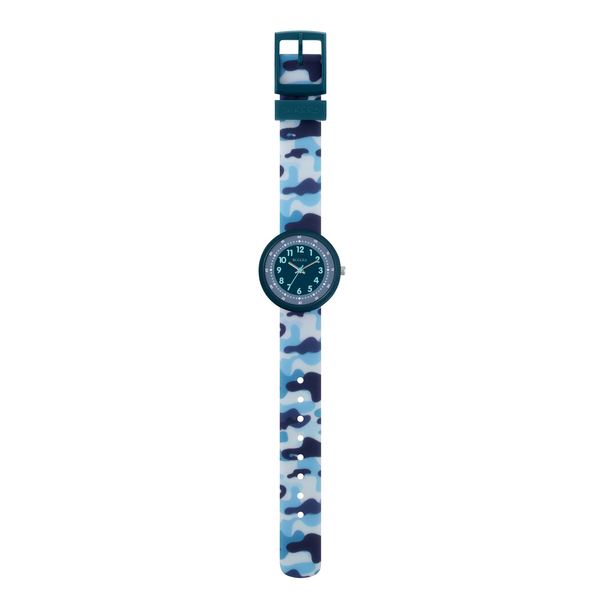Tikkers Blue Camo Silicone Strap Watch ATK1104 - Image 3