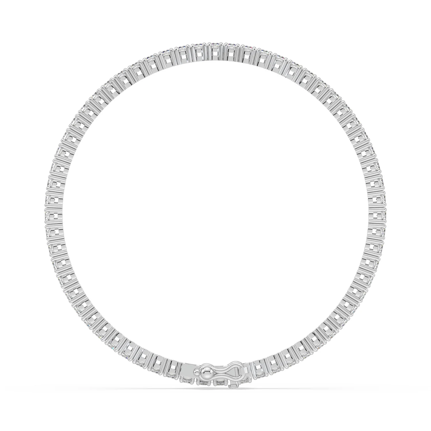 Celebration 9ct White Gold Round Cut 5.00 Carat tw of Lab Grown Diamonds Tennis Bracelet - Image 2