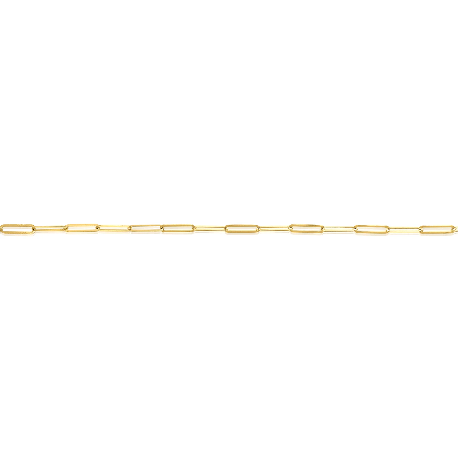 9ct Yellow Gold 19cm Paperclip Bracelet - Image 2
