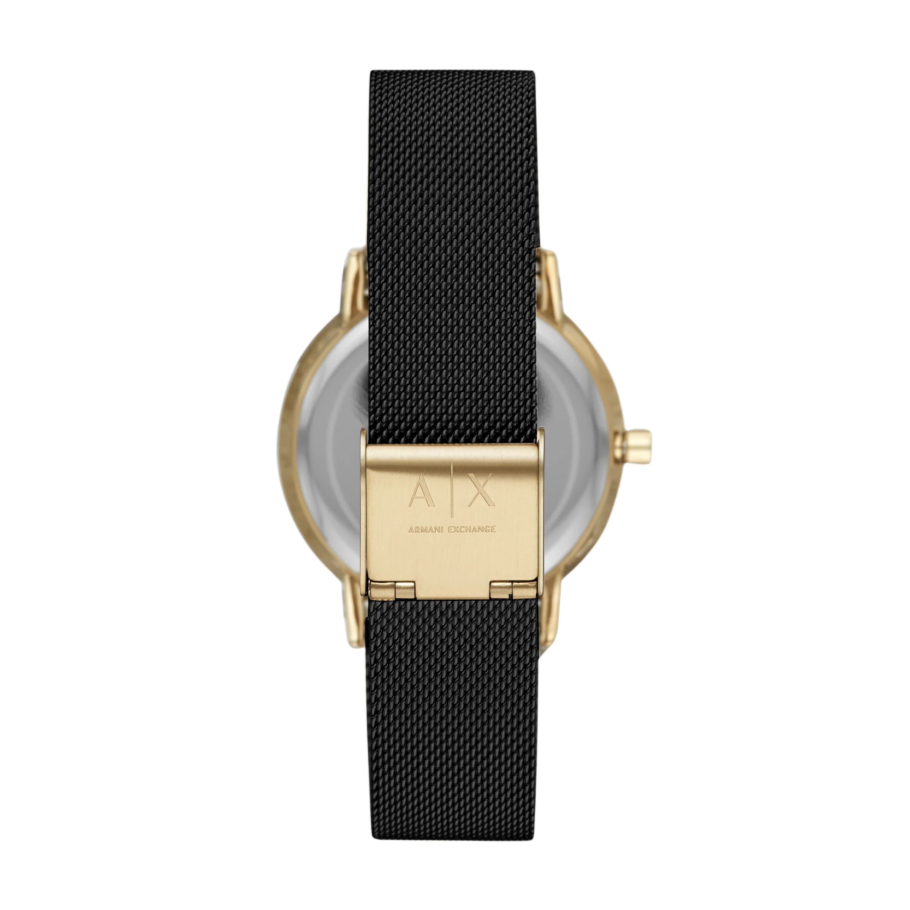 Armani Exchange Three-Hand Black Stainless Steel Mesh Watch AX5548 - Image 3