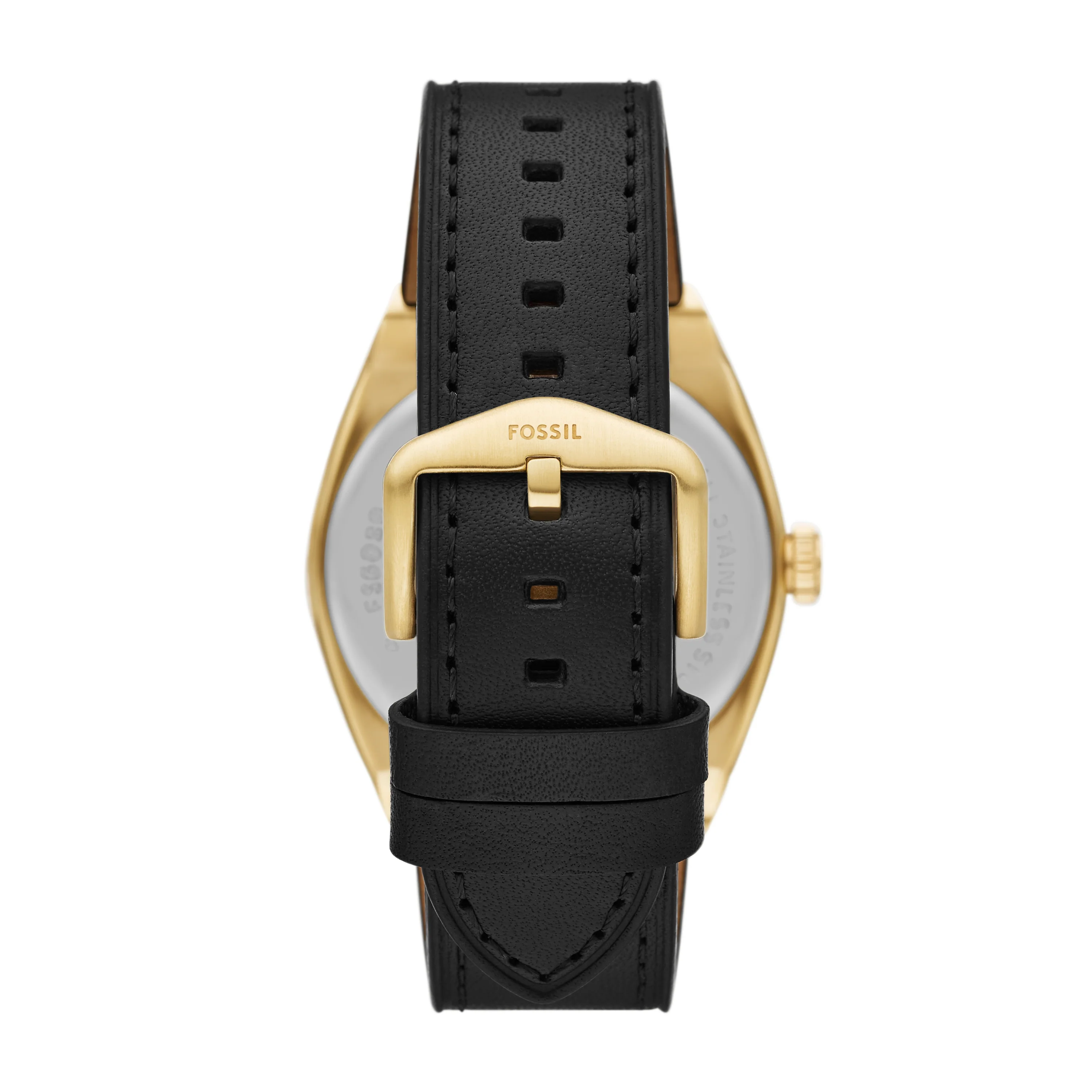Fossil Everett Three-Hand Date Black Leather Watch FS6089 - Image 3