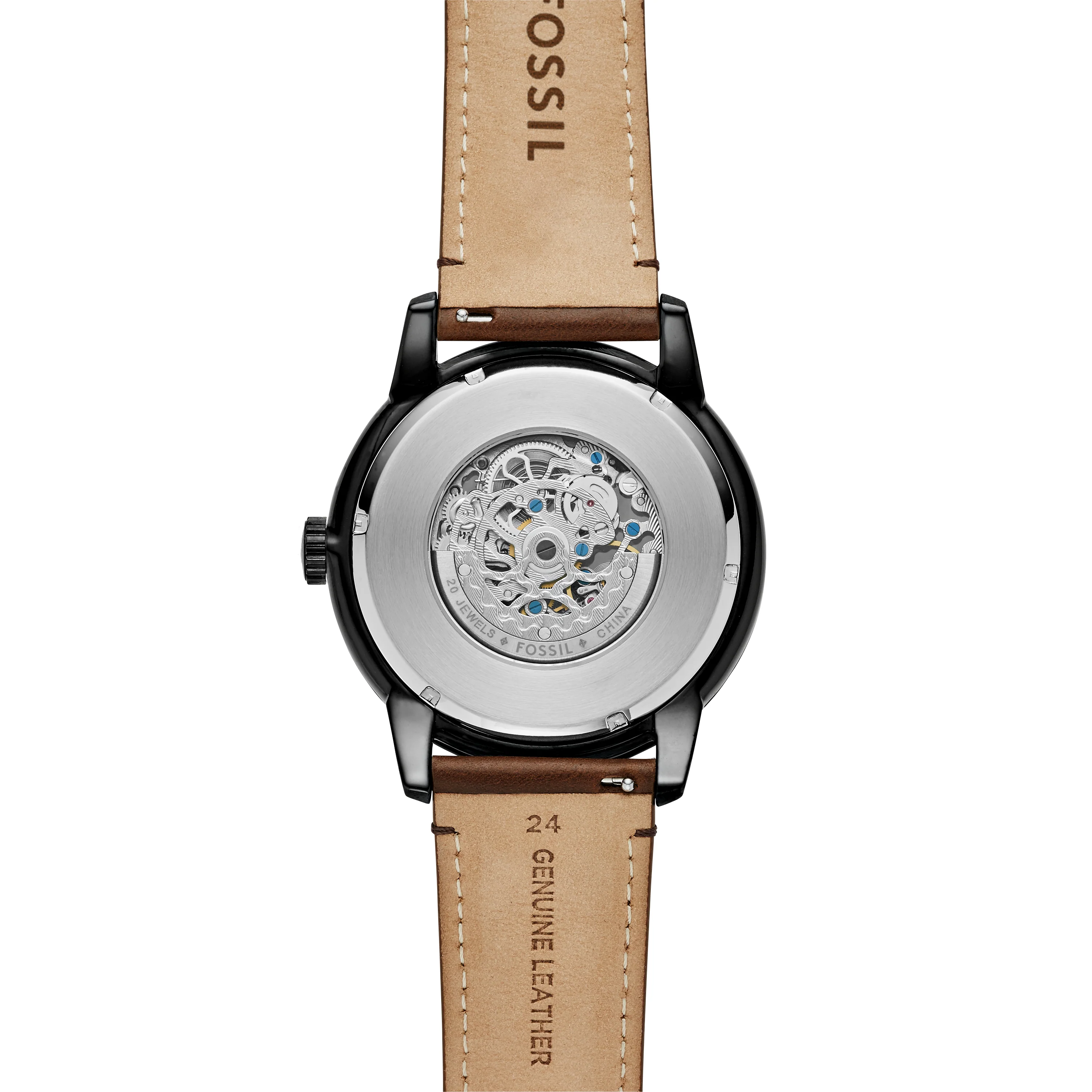 Fossil Townsman 48mm Automatic Brown Leather Watch ME3155 - Image 3