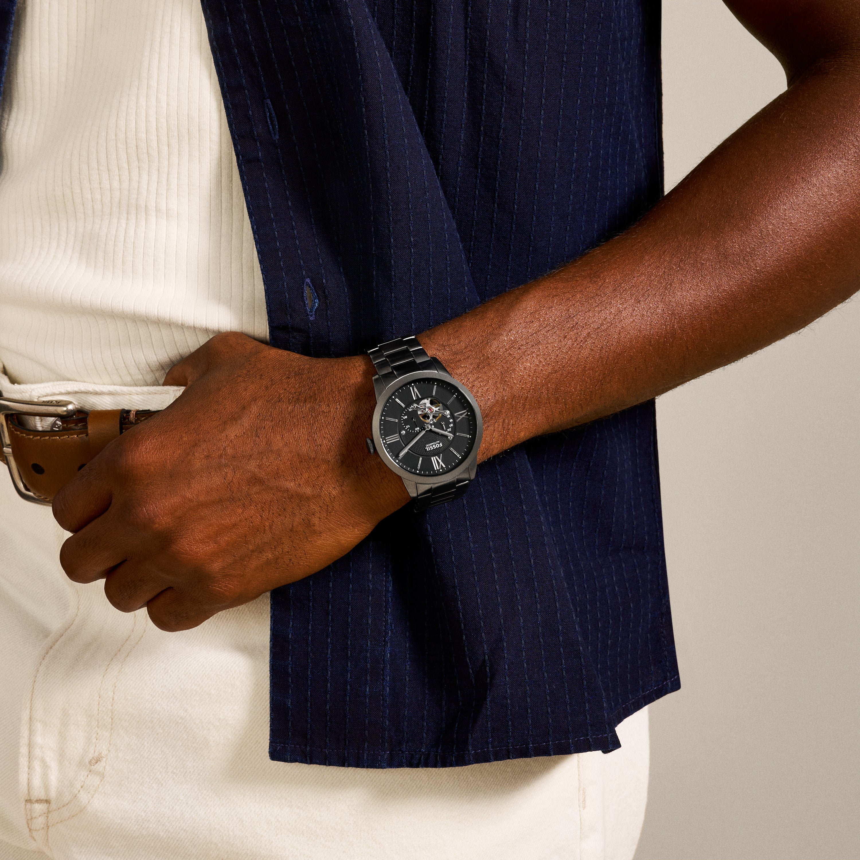 Fossil Townsman Automatic Smoke Stainless Steel Watch ME3172 - Image 5