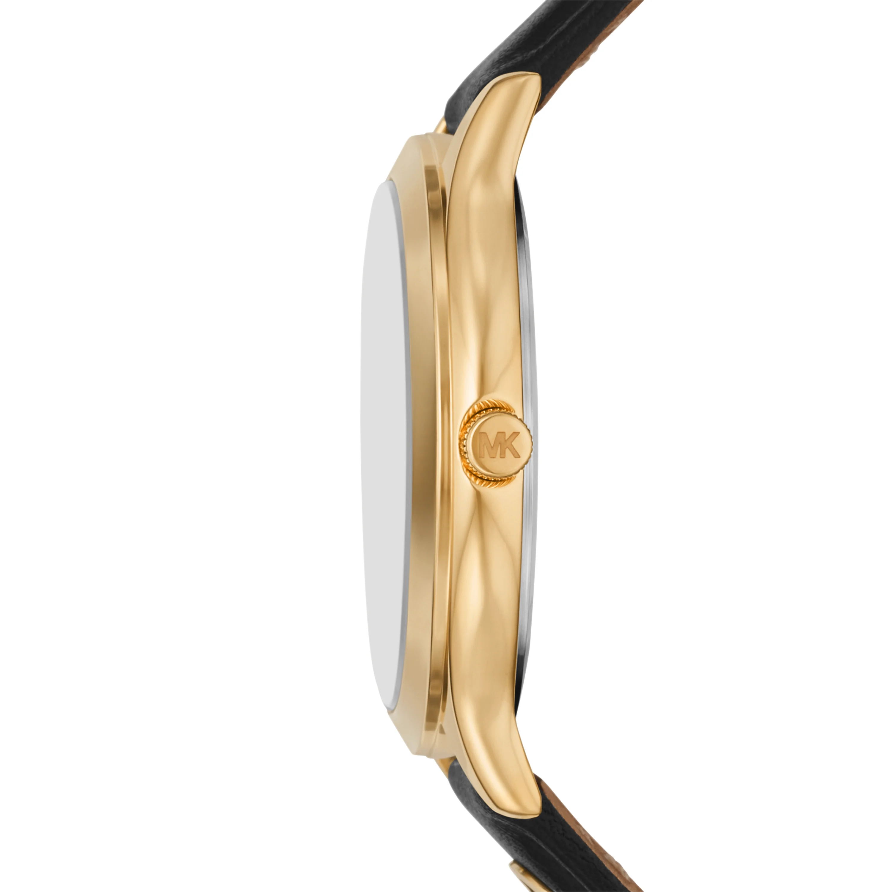 Michael Kors Slim Runway Three-Hand Black Leather Watch MK7482 - Image 2