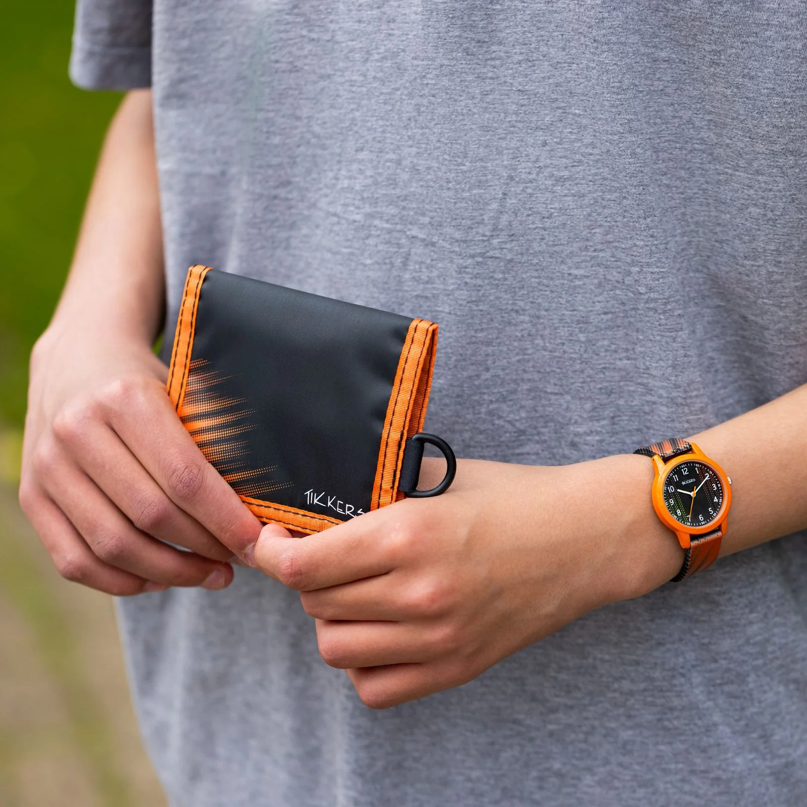 Tikkers Black and Orange Soccer Watch Gift Set ATK1108 - Image 2