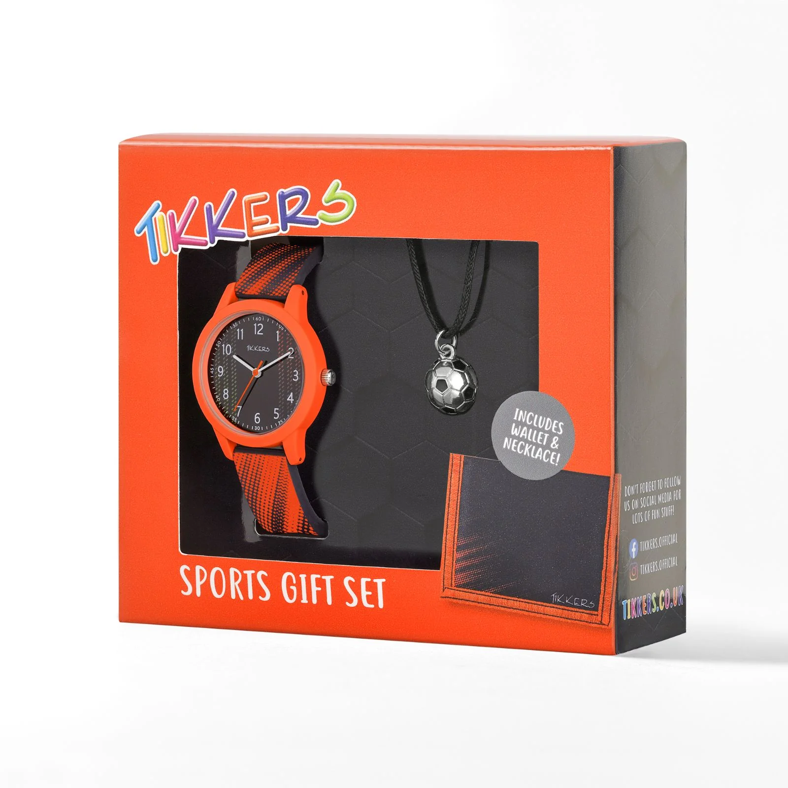 Tikkers Black and Orange Soccer Watch Gift Set ATK1108 - Image 7