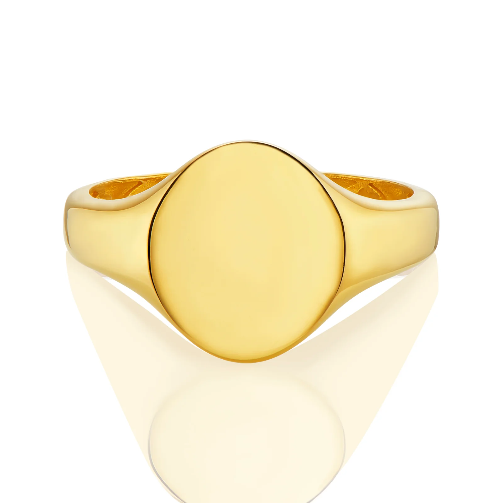 9ct Yellow Gold Round Signet Ring