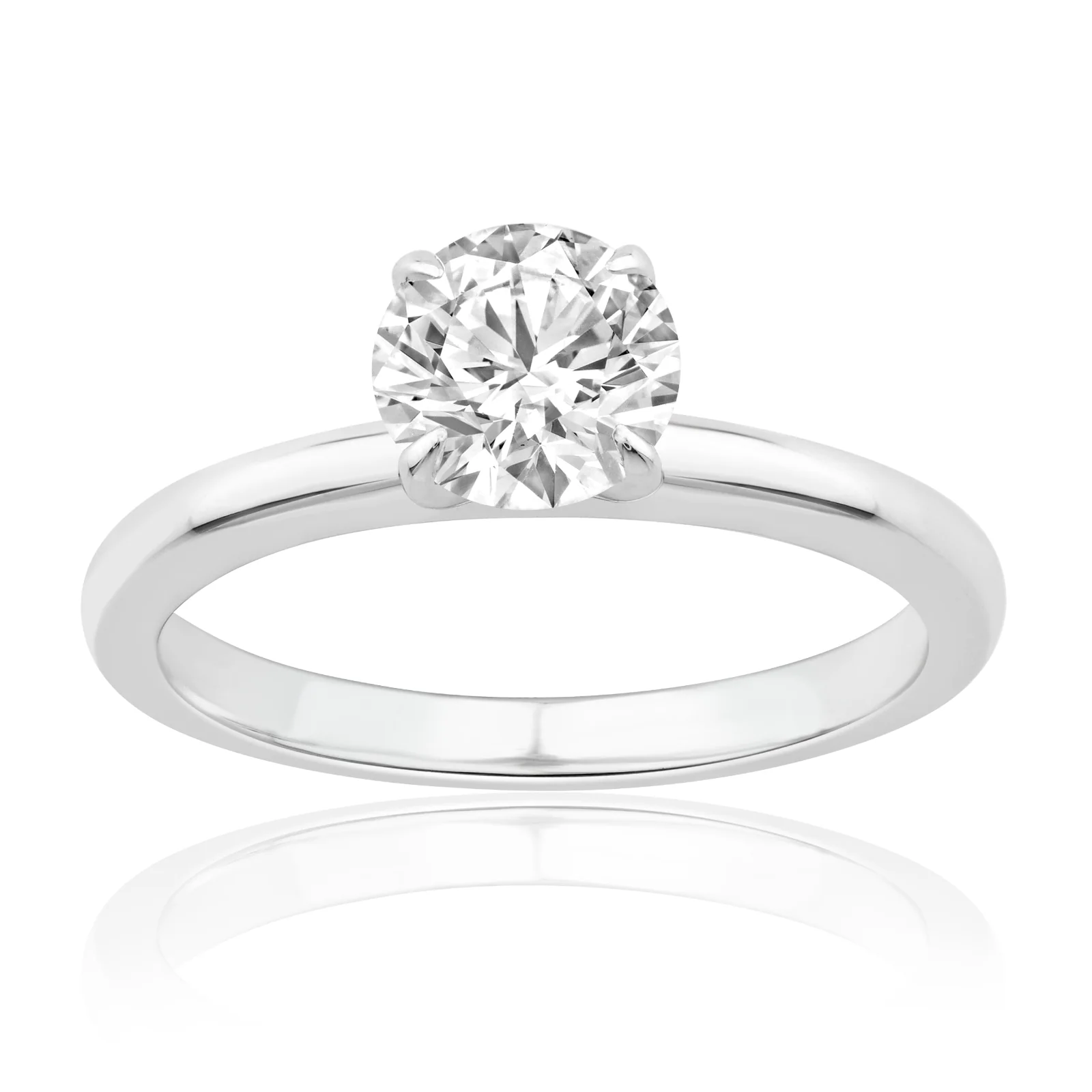 Celebration Sterling Silver Round Cut 1 Carat Lab Grown Diamond Ring