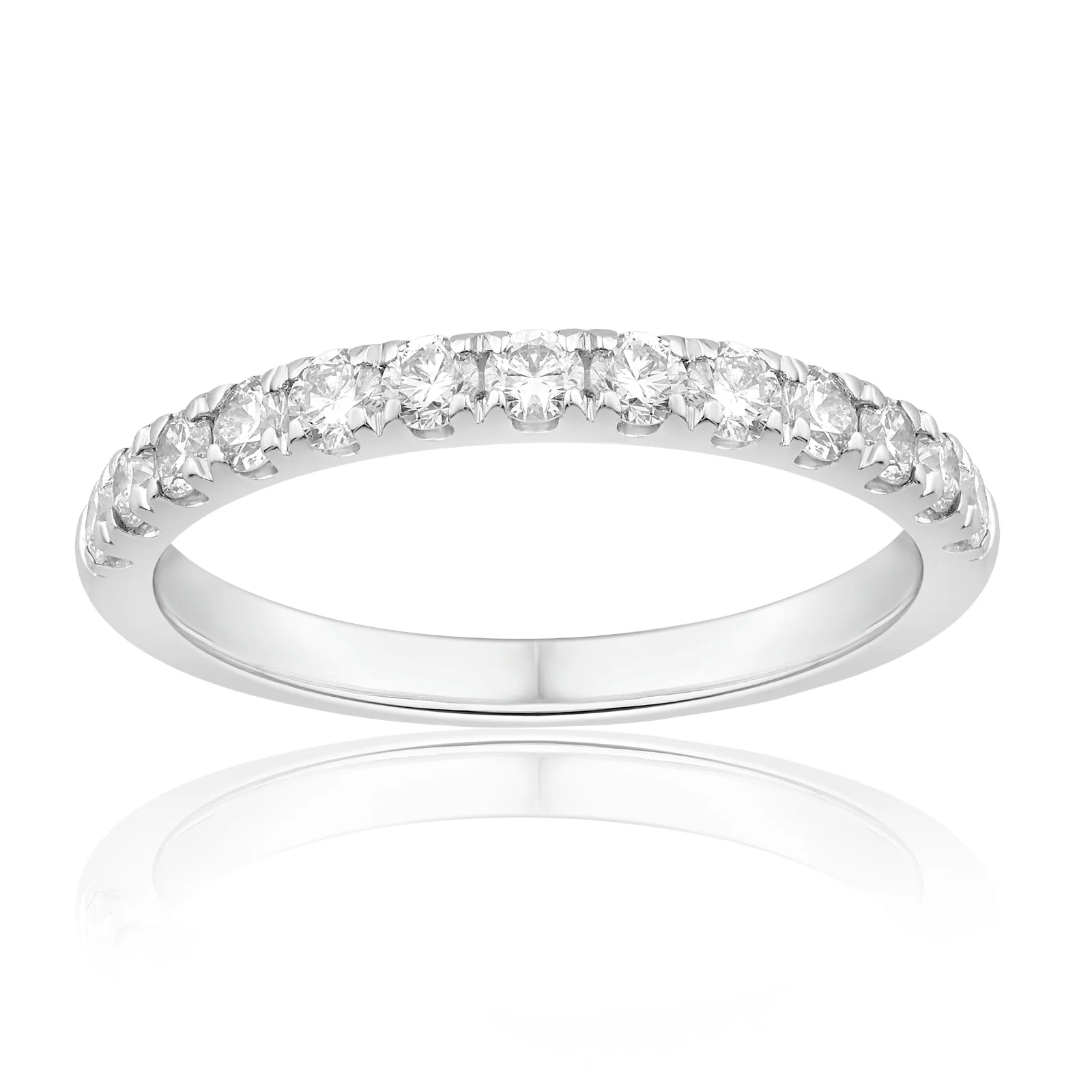 Celebration Sterling Silver Round Cut 0.50 Carat tw Lab Grown Diamonds Ring