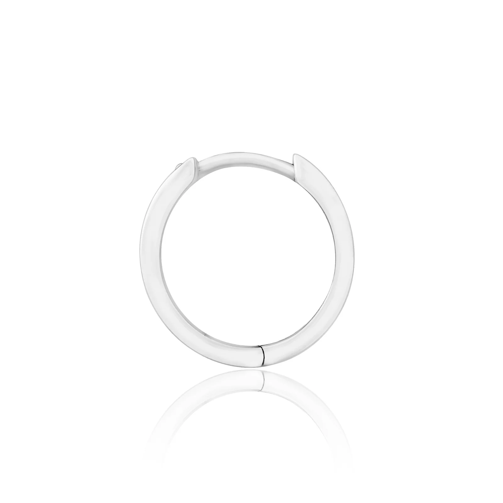 Celebration Sterling Silver Round Cut 0.25 Carat tw of Lab Grown Diamond Huggie Earrings - Image 2